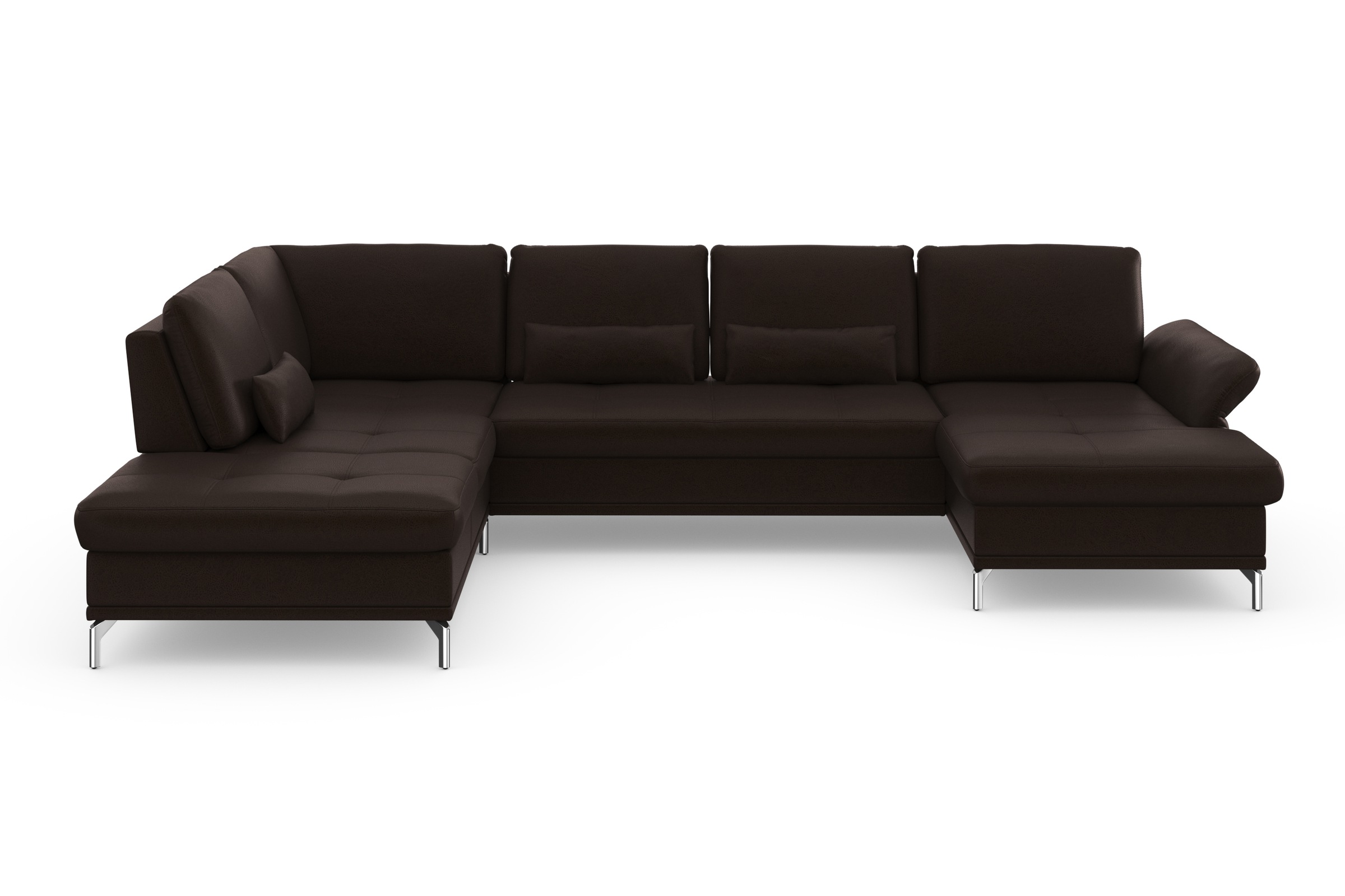 Home affaire Wohnlandschaft "Palm Beach U-Form" Federkern, mit Sitztiefenve günstig online kaufen