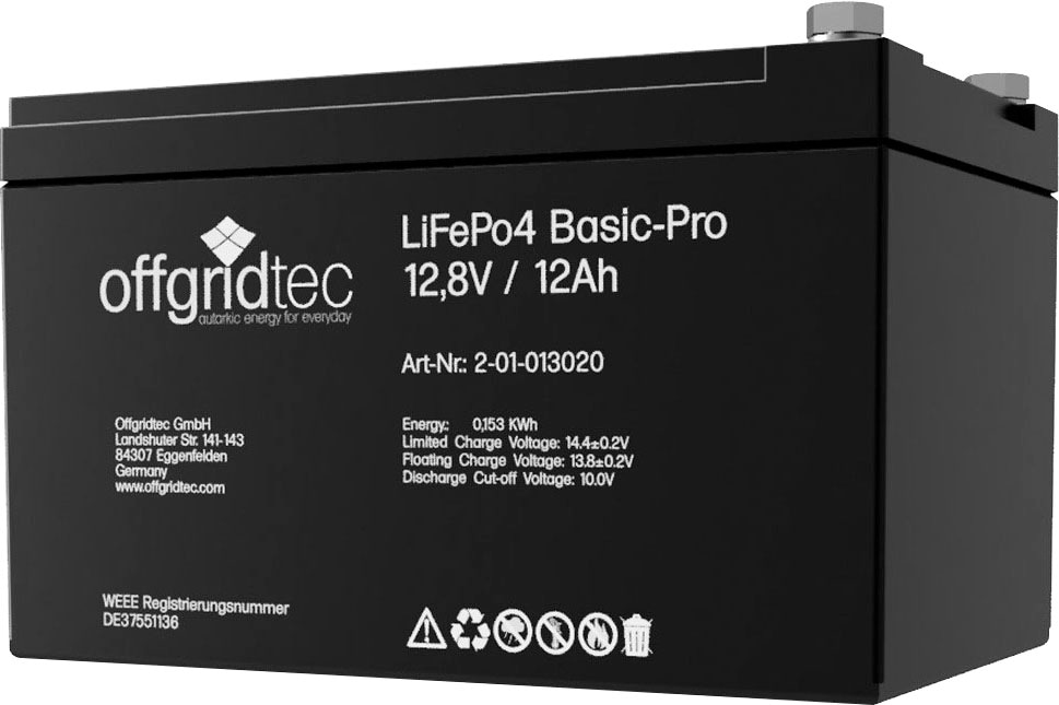 offgridtec Solarakkus »AGM Solarbatterie«, 260000 mAh, 12 V, Schraubbare M8- Terminals online kaufen | BAUR