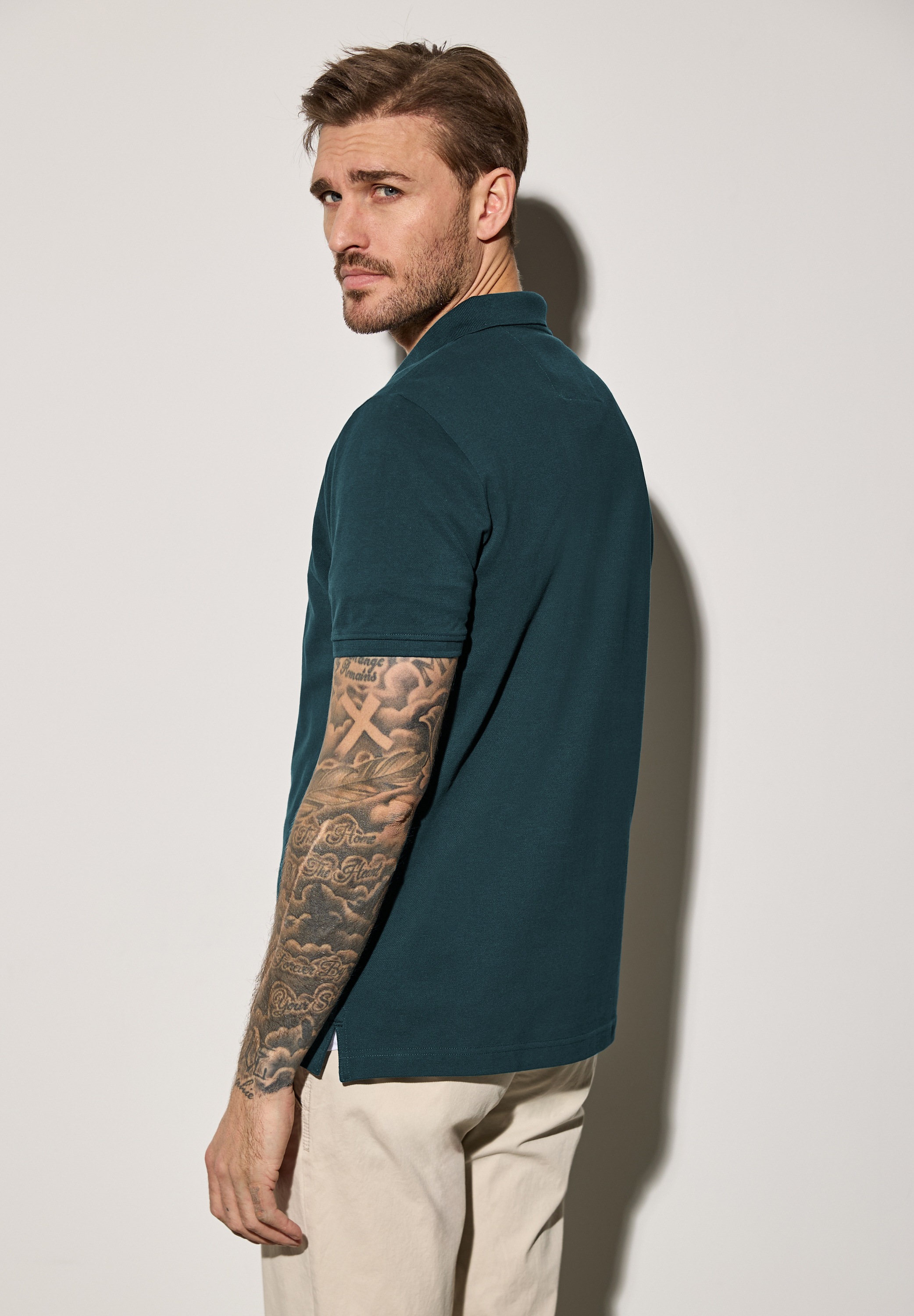 STREET ONE MEN Poloshirt, aus reiner Baumwolle