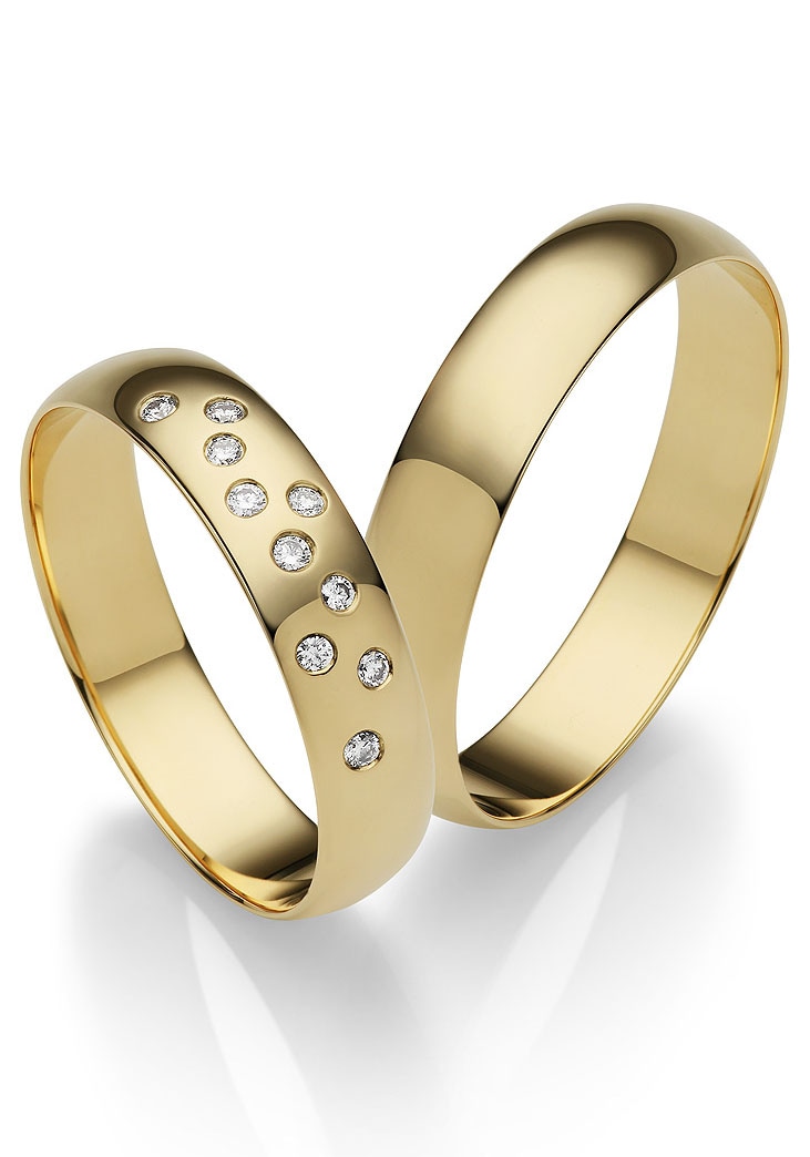 Firetti Trauring »Schmuck Geschenk Gold 375 Hochzeit Ehering "LIEBE"«, Made in Germany, wahlweise mit oder ohne Brillanten