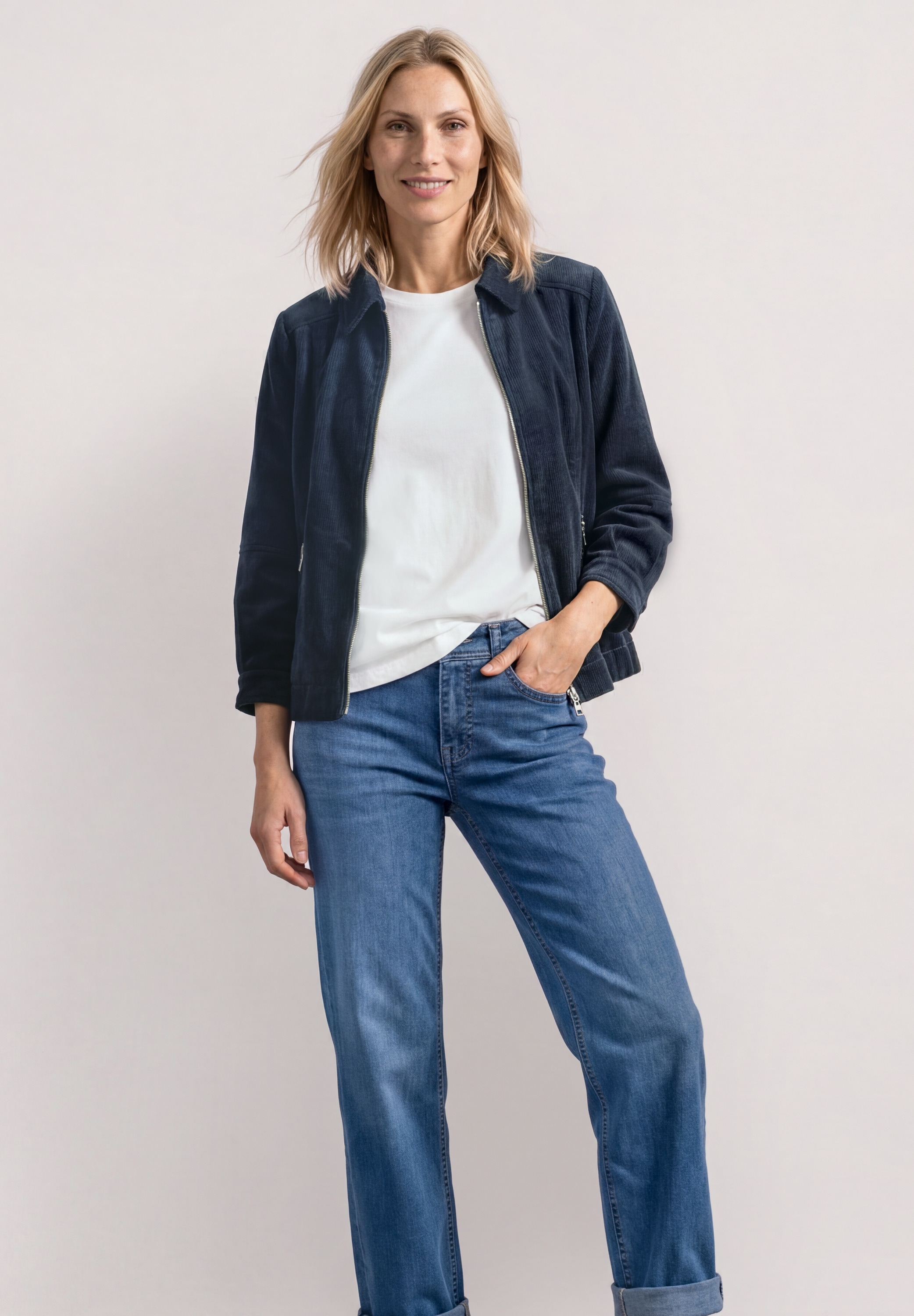 STREET ONE Cordjacke ohne Kapuze in Cord-Optik