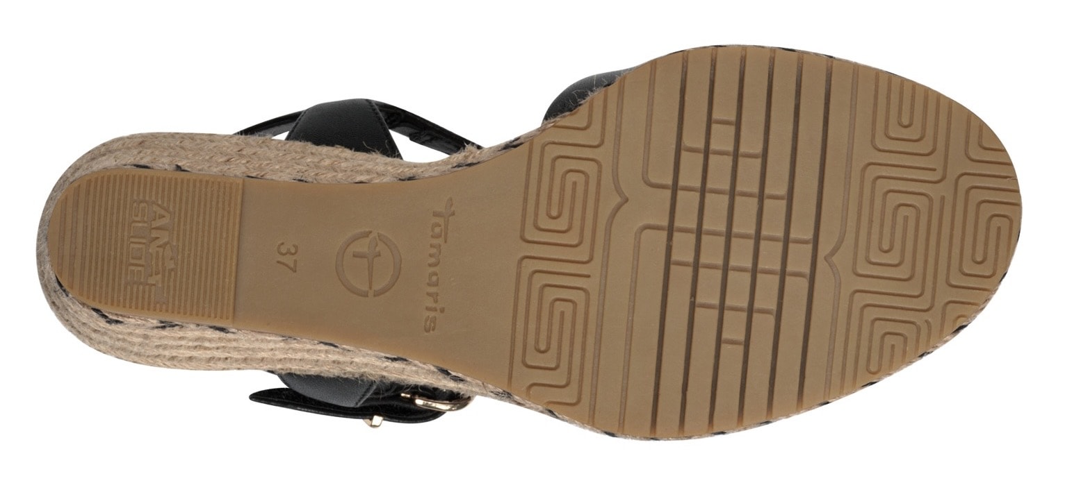 Tamaris Keilsandalette, Plateau, Sommerschuh, Riemchensandale mit verstellbarer Schnalle
