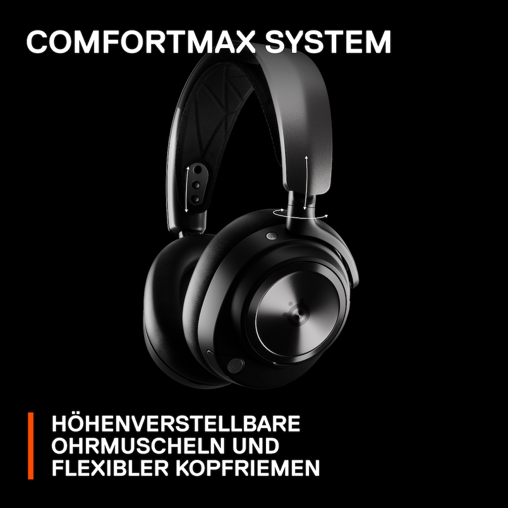 SteelSeries Gaming-Headset »Arctis Nova Pro Wireless X«, Bluetooth-Wireless, Mikrofon abnehmbar-Noise-Cancelling