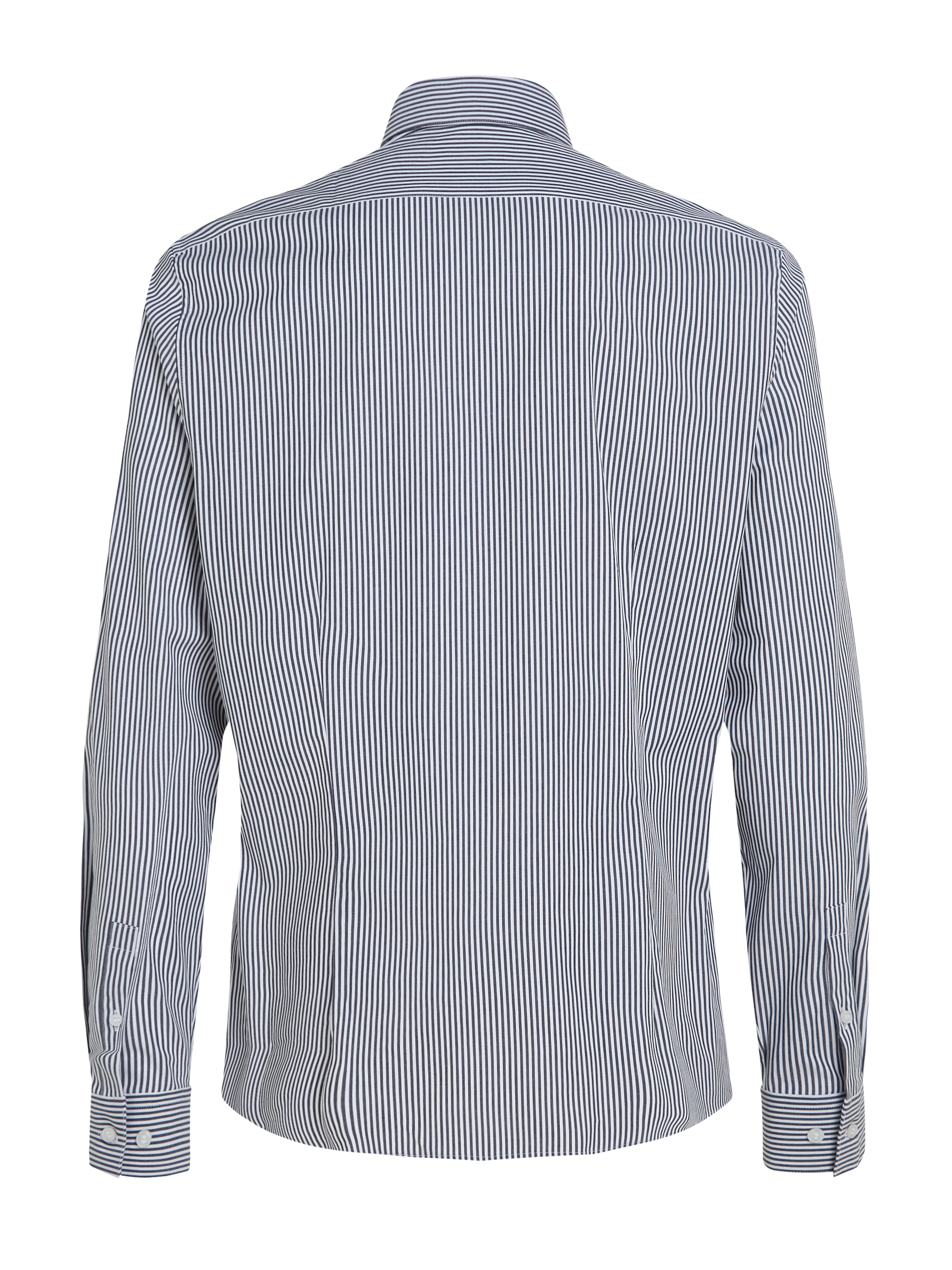 Calvin Klein Langarmhemd »POPLIN STRIPE SLIM SHIRT« mit Logoprägung