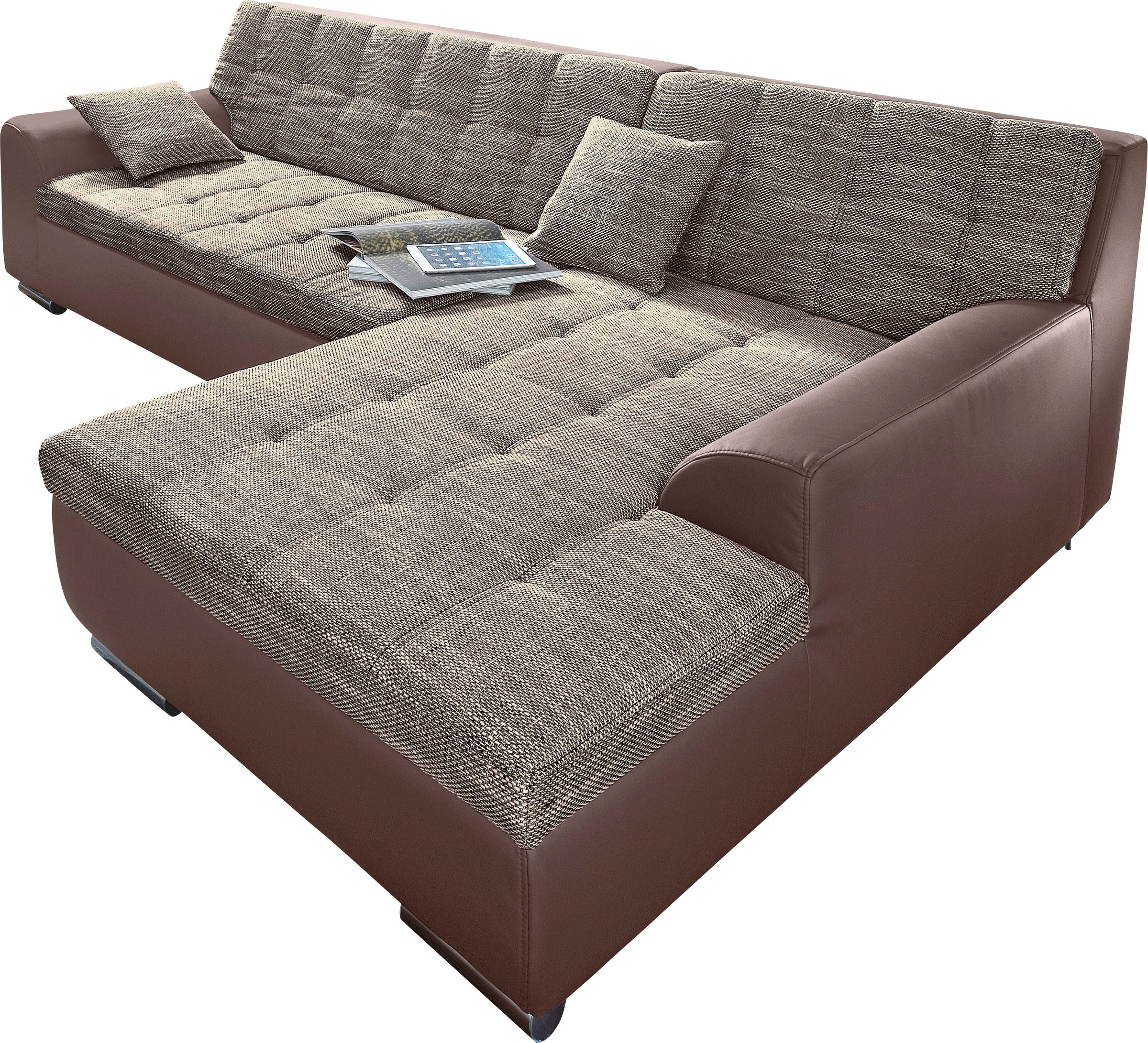DOMO collection Ecksofa "Treviso viele Bezüge, auch in Cord, L-Form, B/T/H: günstig online kaufen