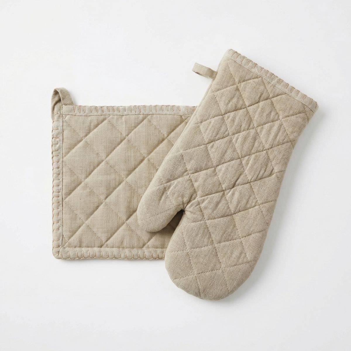 Home affaire Topfhandschuhe "Handschuh & Topflappen set beigetön"