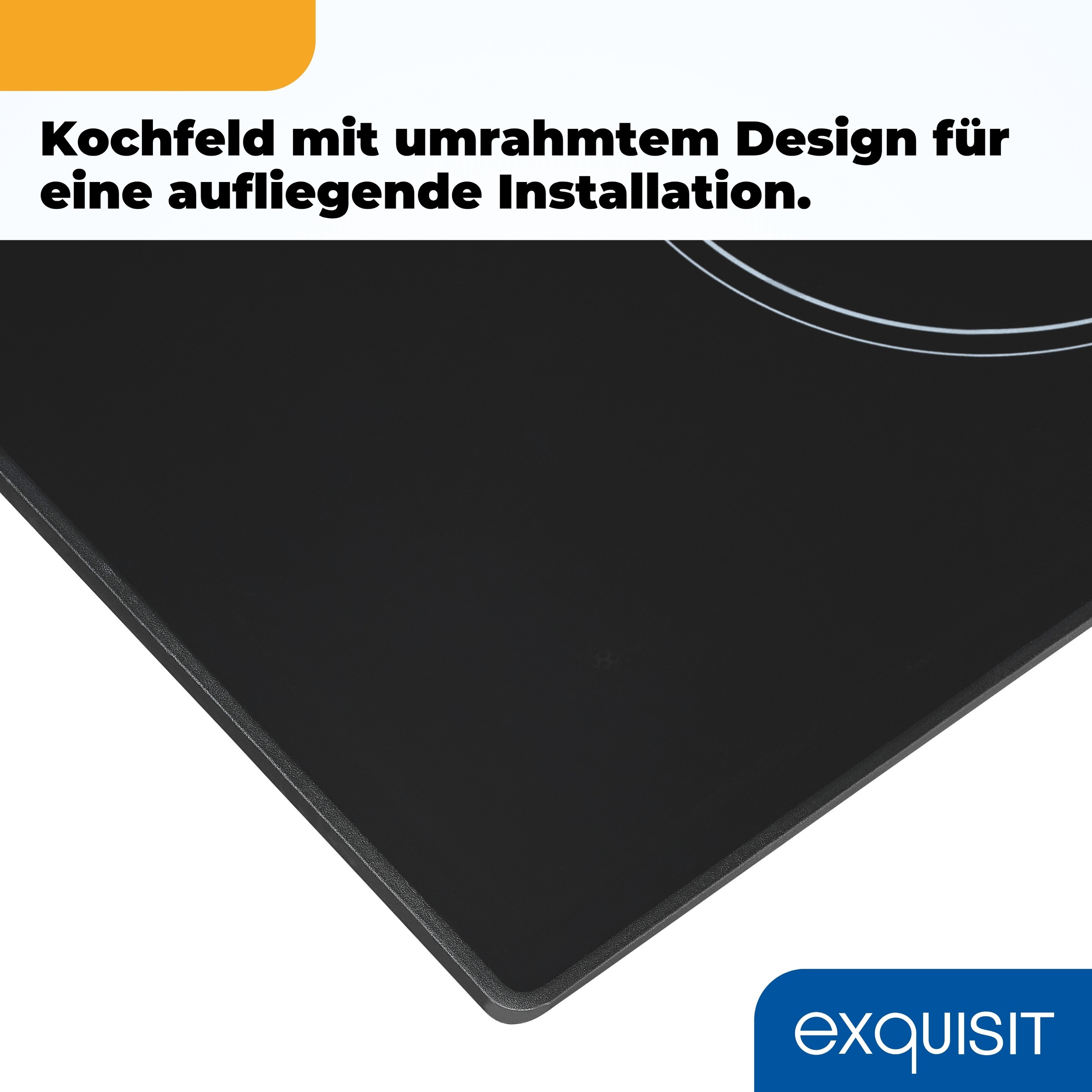 exquisit Elektro-Kochfeld »EKC601-Rsw-020« NEU: mit trendigem schwarzen Rahmen und stoßfest für mehr Sicherheit