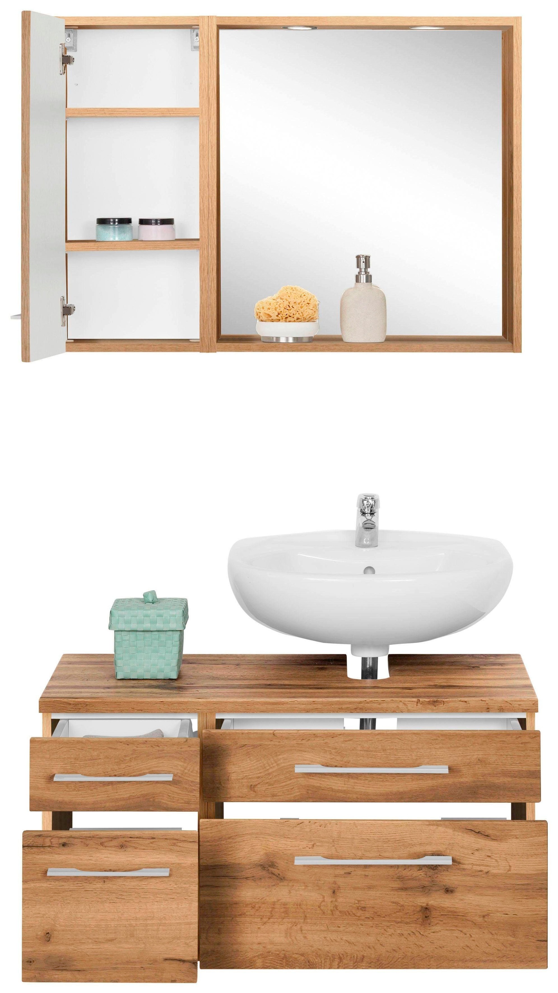 welltime Badmöbel-Set "Davos" 3 Stk. tlg. günstig online kaufen