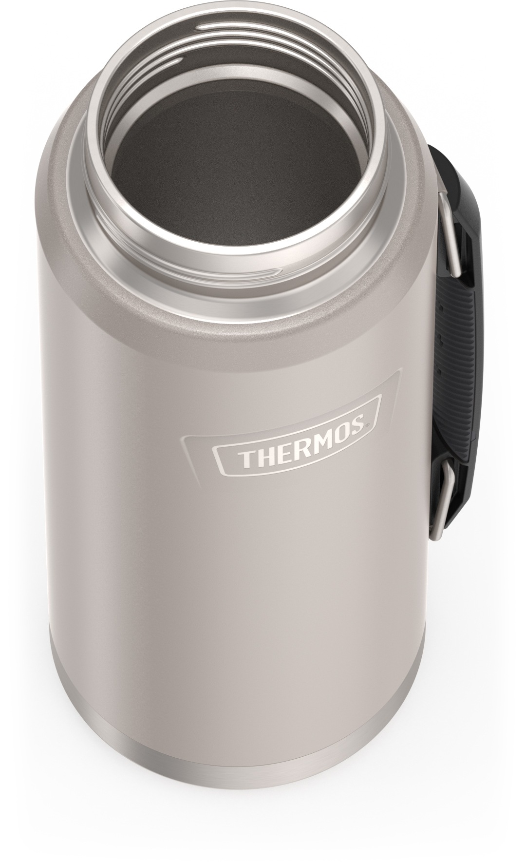 THERMOS Isolierflasche »ICON BEVERAGE BOTTLE, Edelstahlkörper, spülmaschinenfest«, (1 tlg.), 1,2l, 24h heiß & 24h kalt, Twist & Pour Lid, isolierter Trinkbecher