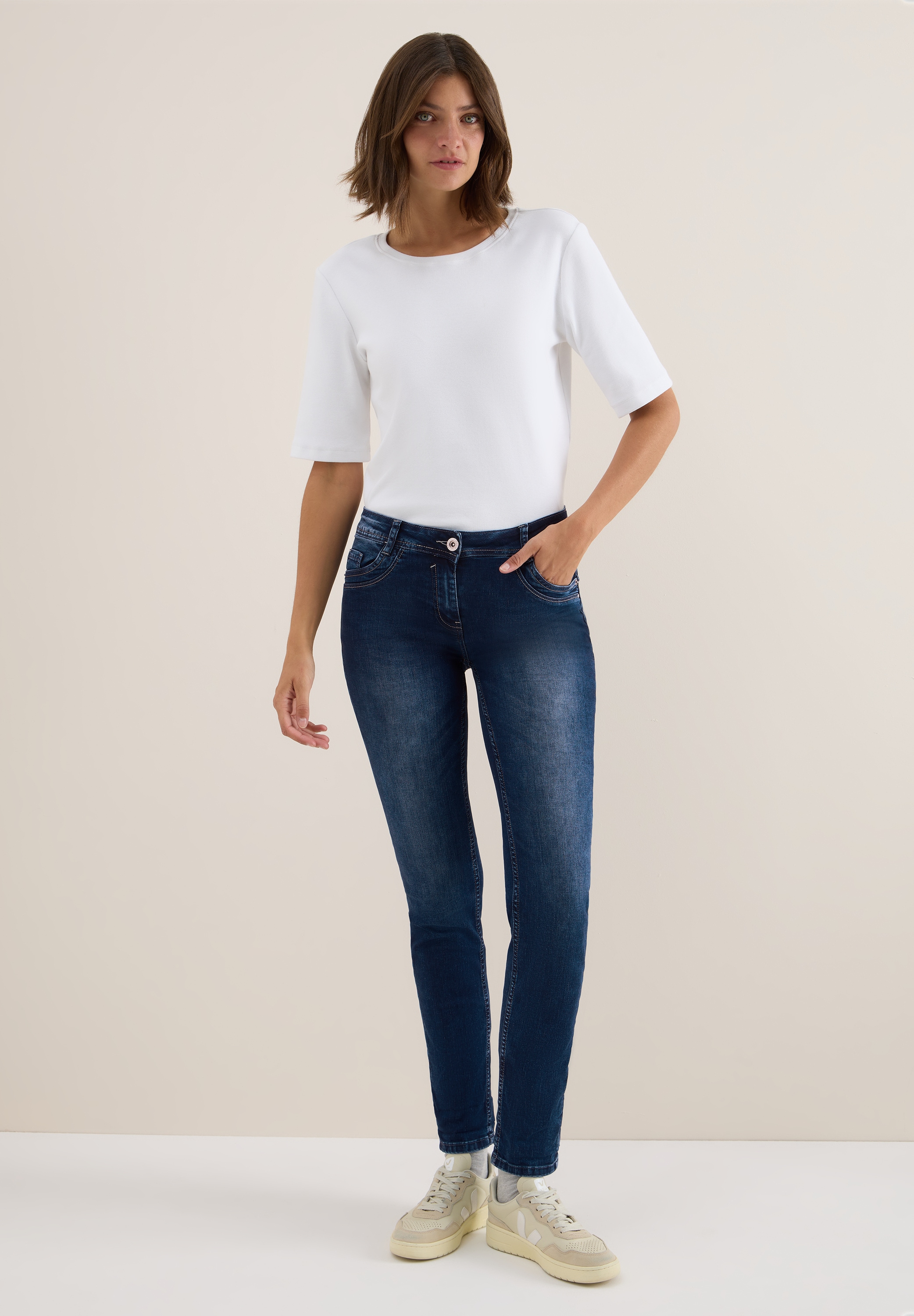 Cecil Comfort-fit-Jeans, Middle Waist