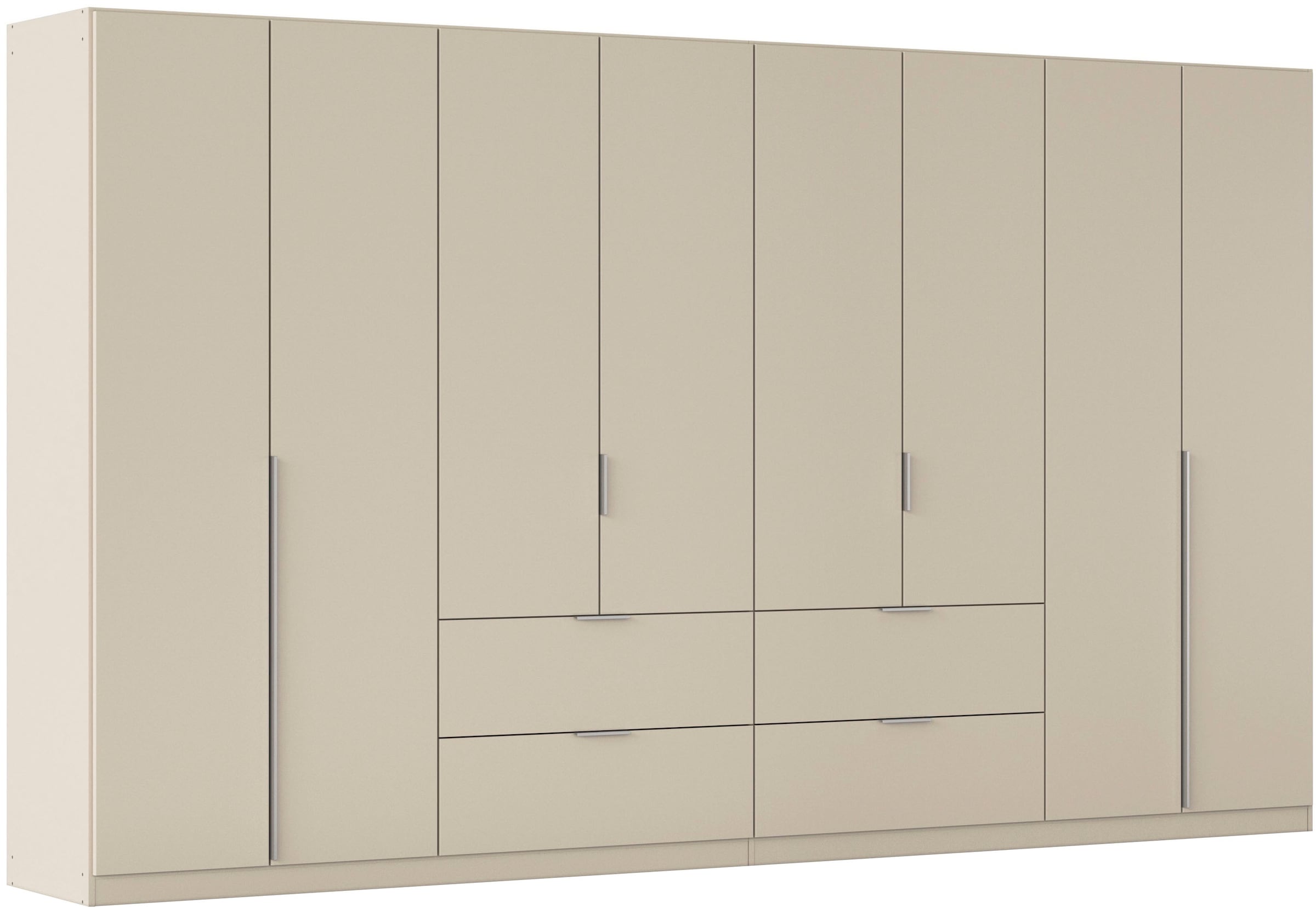OTTO home Drehtürenschrank "Kleiderschrank Schrank Garderobe AGORDO mit Dekor- oder Hochglanzfront" in zwei Griff-Farben, Breite 360 cm, mit Außenschubkästen, Serie in 7 Breiten und 2 Höhen MADE IN GERMANY