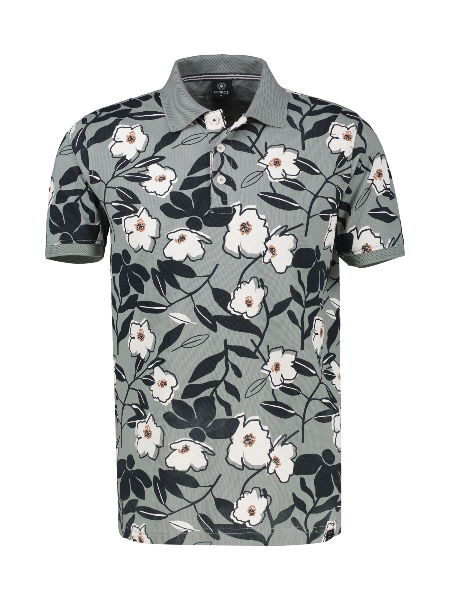 LERROS Poloshirt »Poloshirt mit floralem Print aus 100% Baumwolle«