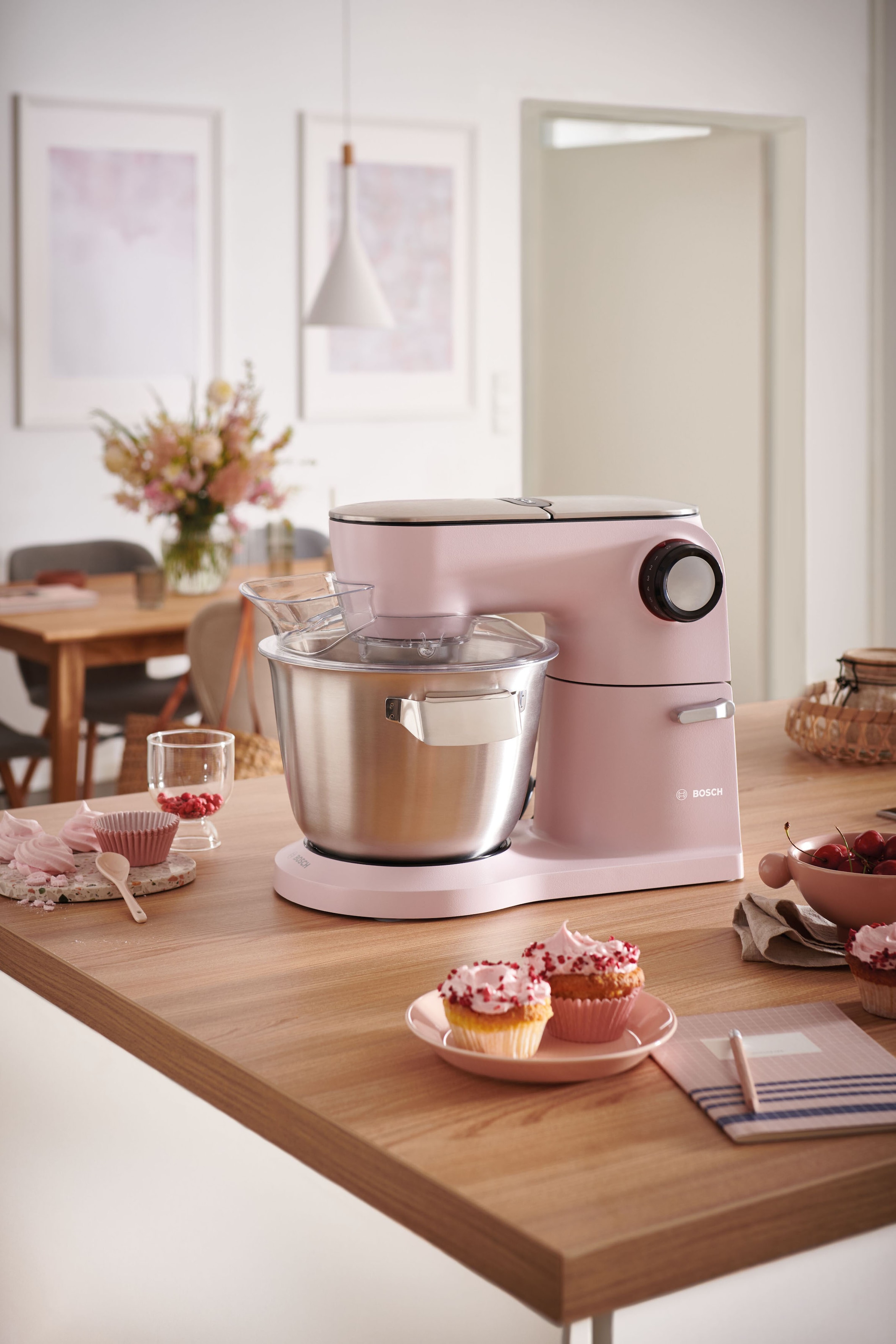 BOSCH Küchenmaschine »MUM9A66N00 OptiMUM«, Profi-Patisserie-Set, Planetenrührwerk, pastelrosé