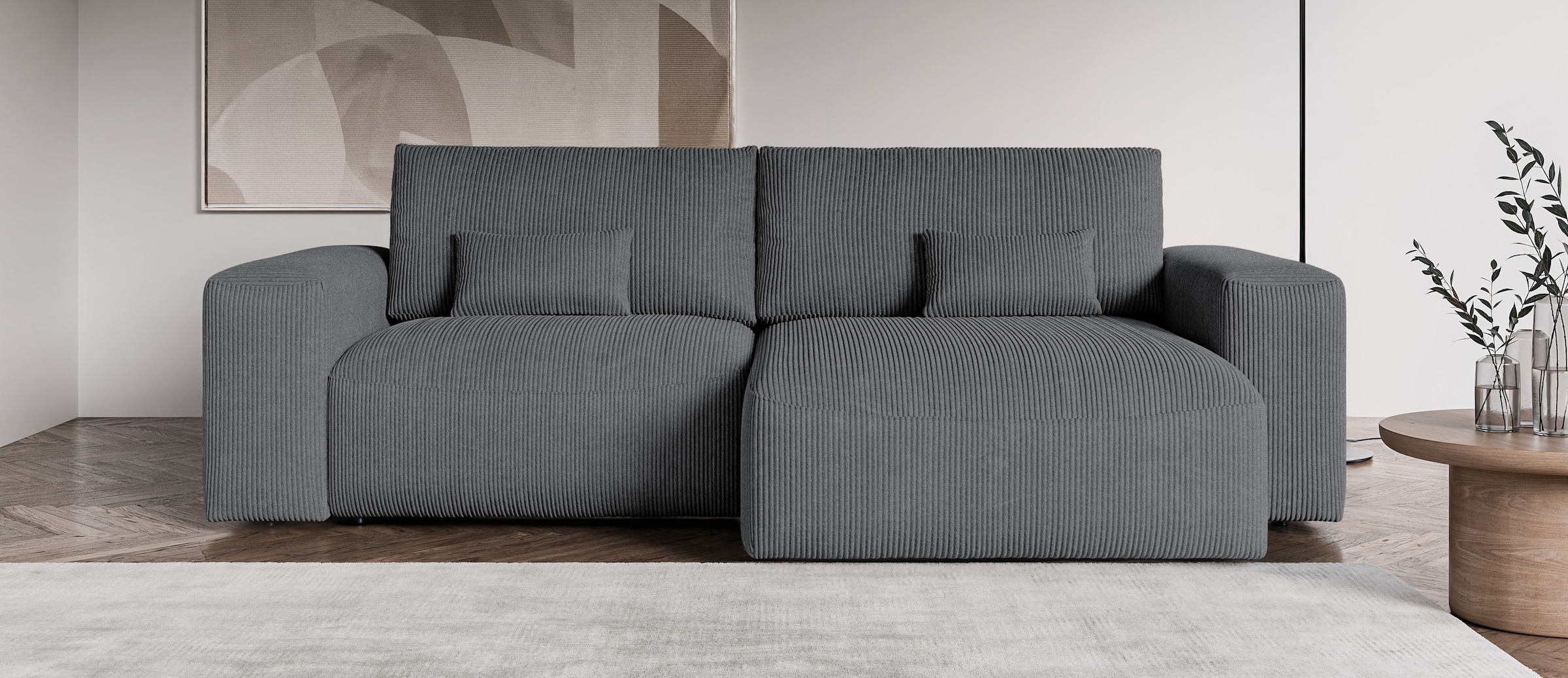 OTTO home Ecksofa "MATTS Schlafsofa mit Bettkasten, Maße B/T/H: 265/159/89 günstig online kaufen