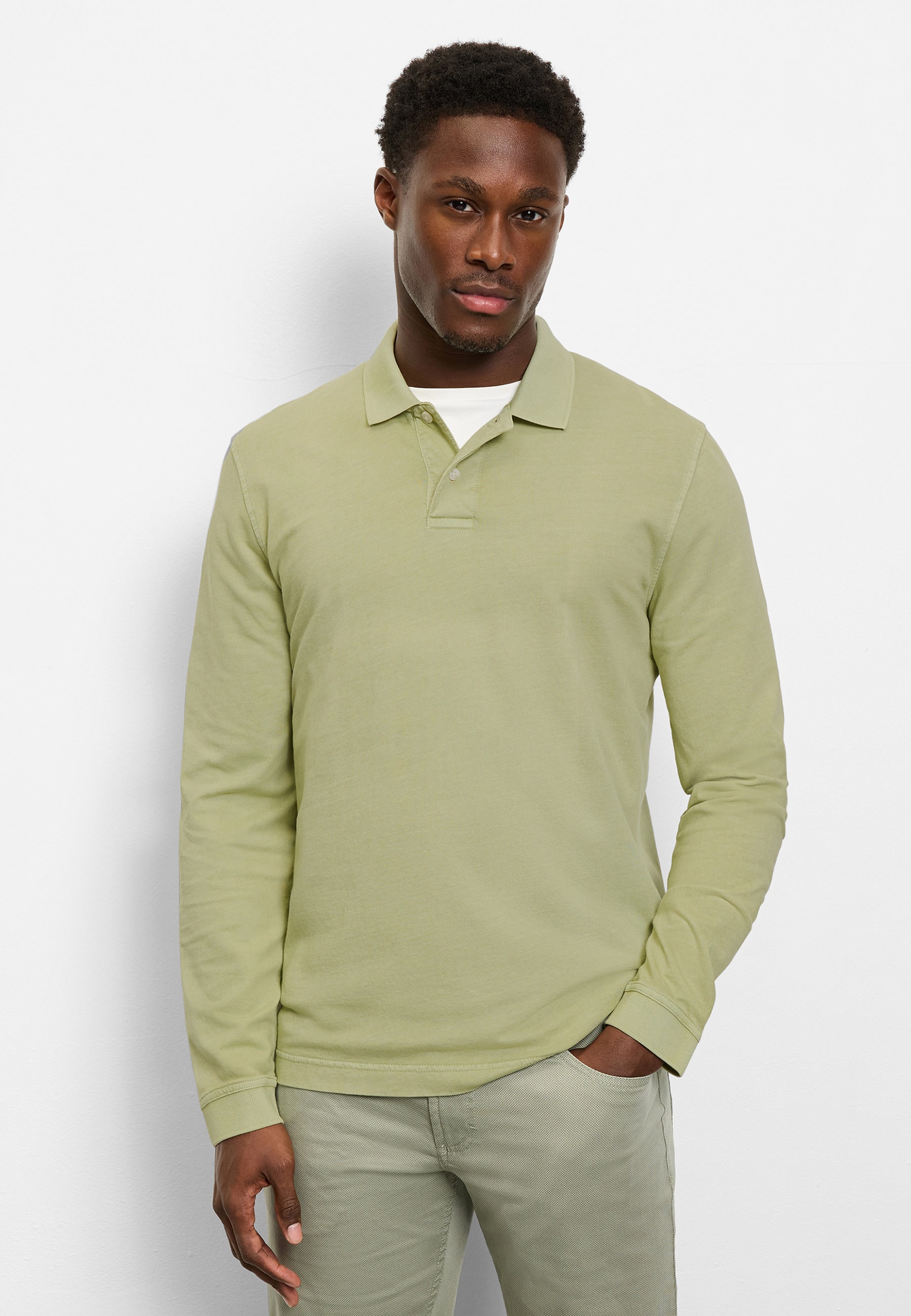 OLYMP Poloshirt "OLYMP Casual Wirk, Polo langarm"