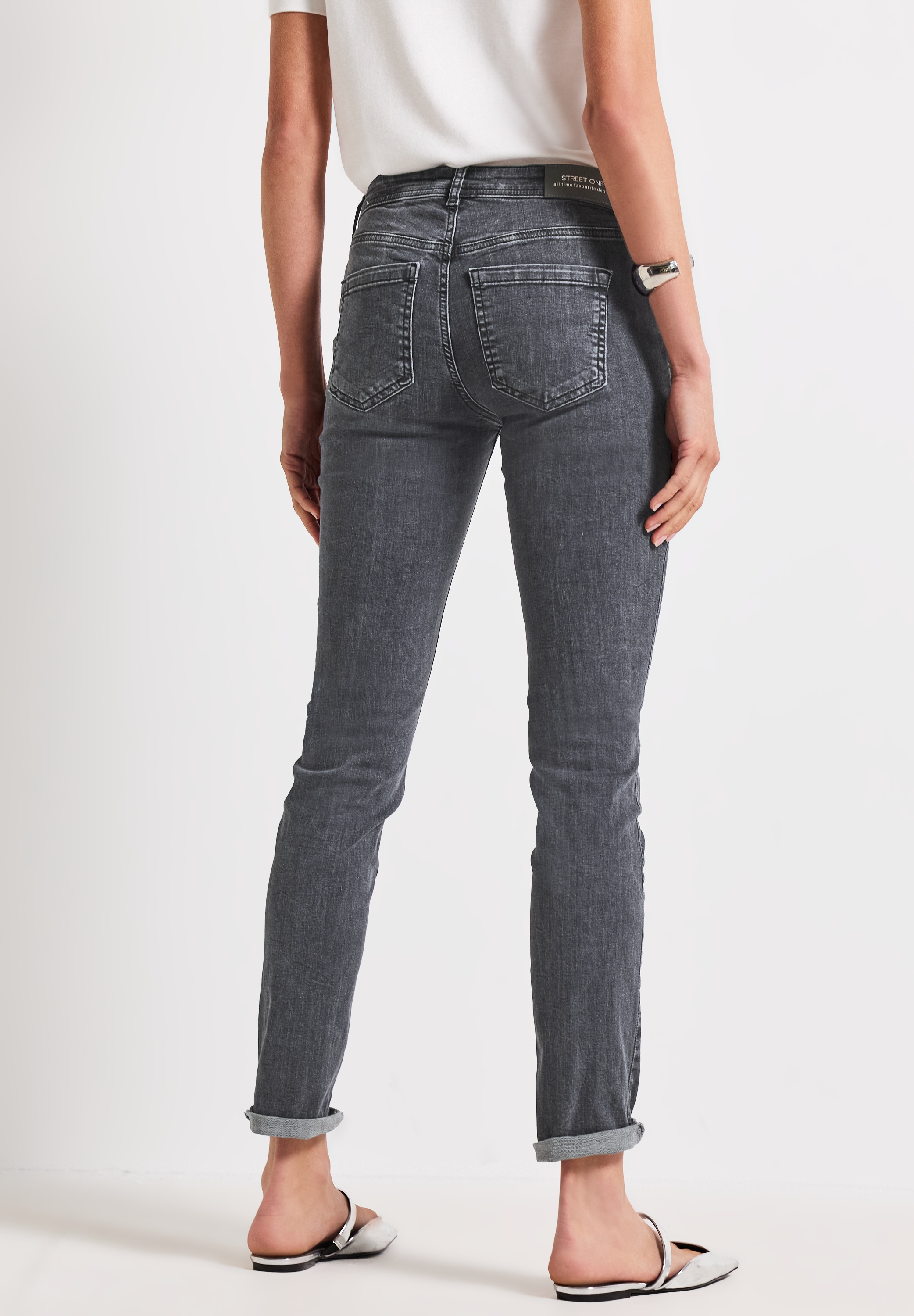 STREET ONE Slim-fit-Jeans, Middle Waist günstig online kaufen