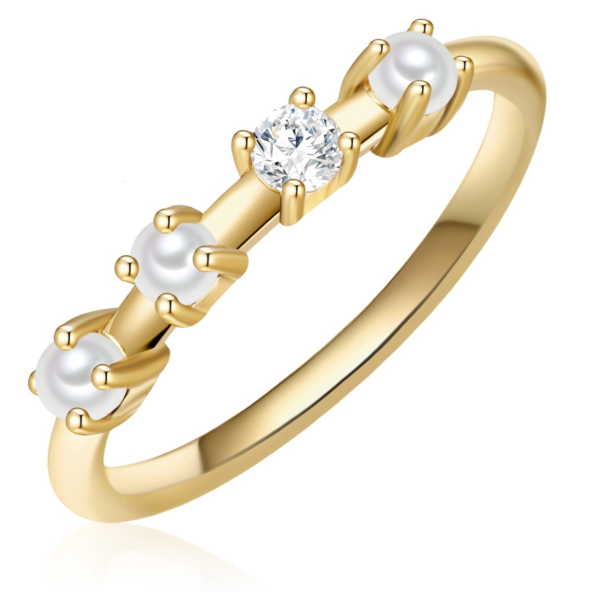 Glanzstücke München Perlenring »GSM1736« aus Sterling Silber