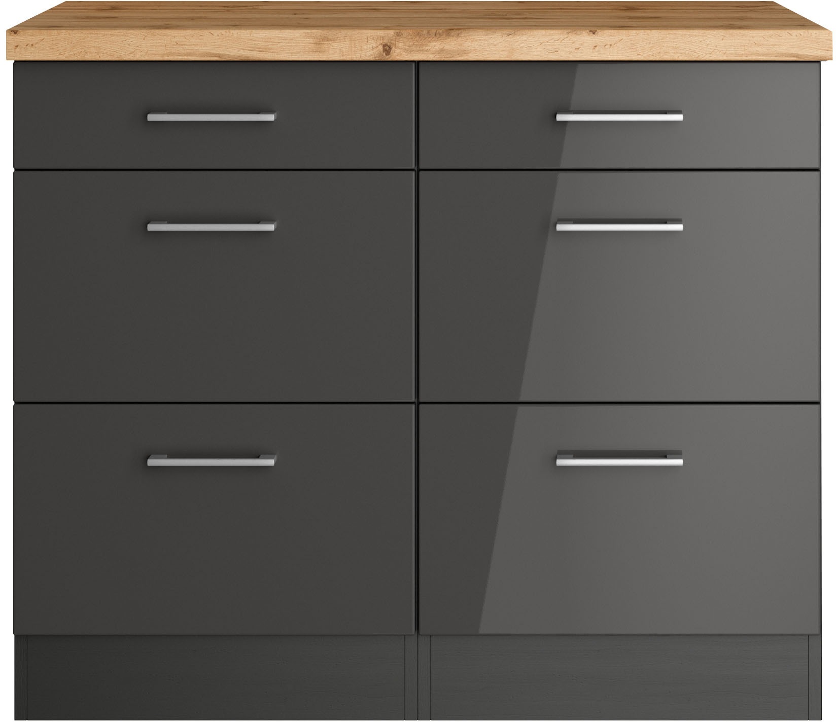 KOCHSTATION Unterschrank "KS-Milan" Auszugschrank 100 cm, matte oder hochgl günstig online kaufen