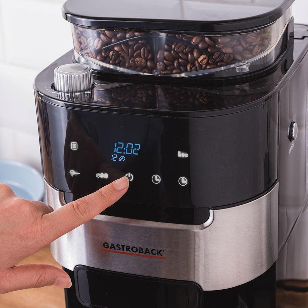 Gastroback Kaffeemaschine mit Mahlwerk »42711 S Grind & Brew Pro Thermo«, 1 l Kaffeekanne, Permanentfilter, 1x4