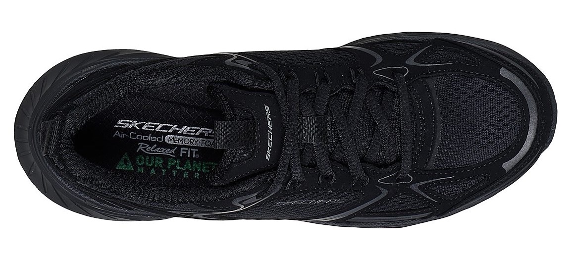 Skechers Sneaker »EDGERIDE-SILVER ECLIPSE«, Retro Sneaker, Schnürschuh mit Metallic-Besätzen