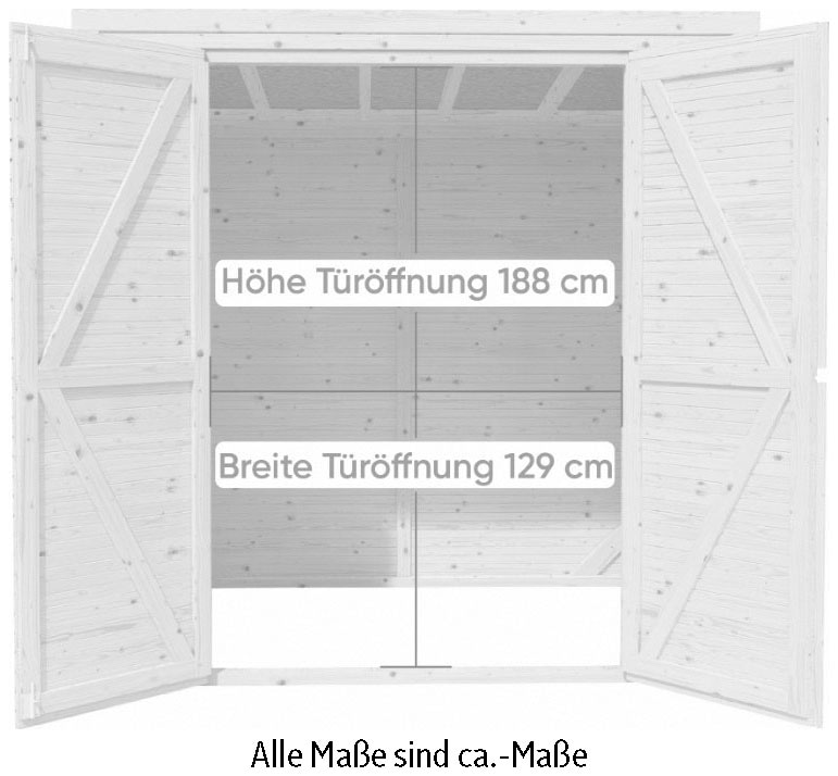 KONIFERA Gartenhaus »Beno 2 Fineline Flachdach«