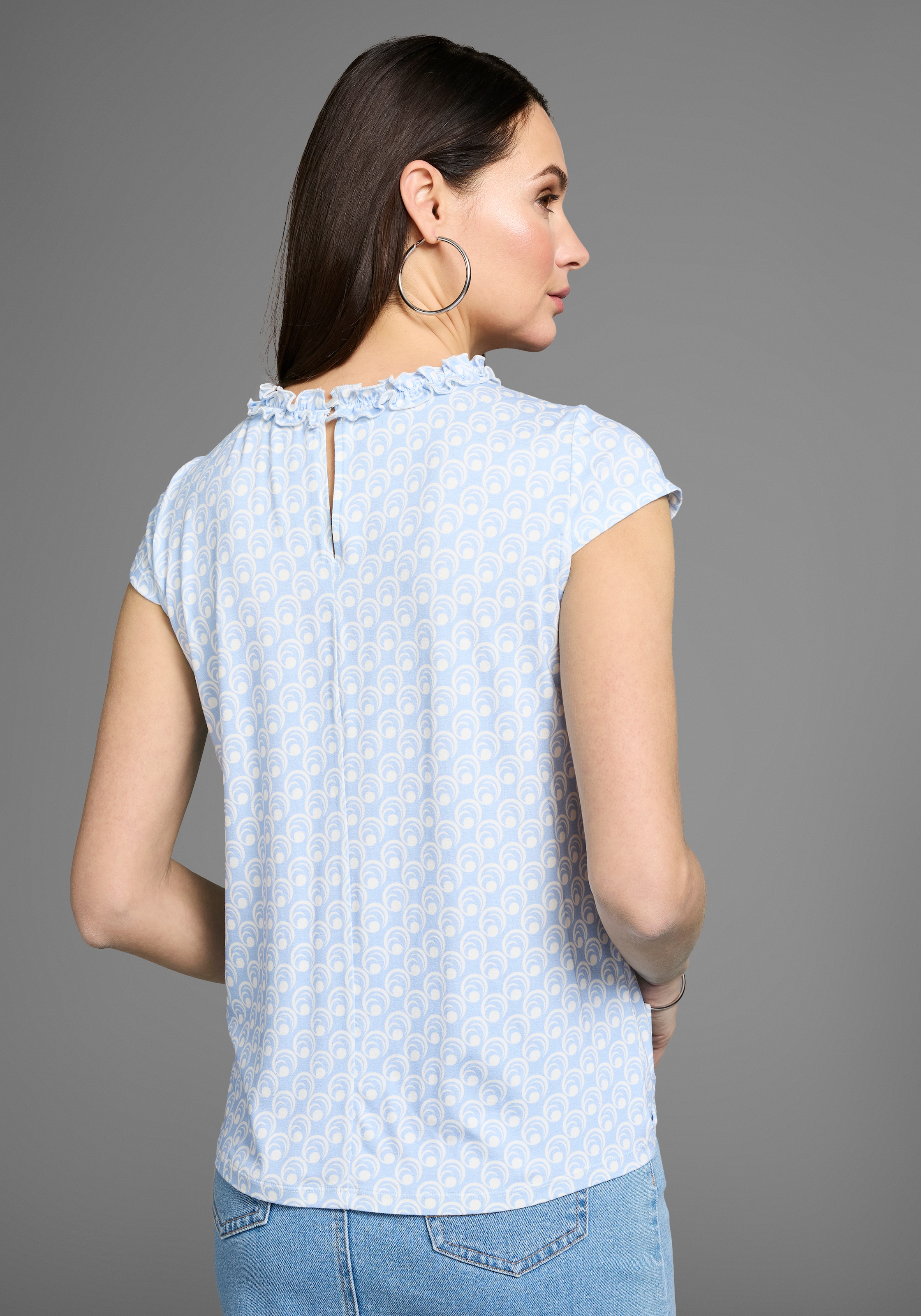 HECHTER PARIS Print-Shirt, mit femininem Ausschnittdetail