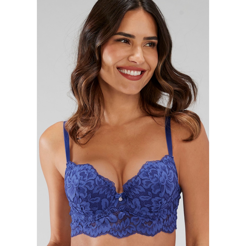 s.Oliver Push-up-BH »Charline«, mit verlängertem Unterbrustband aus Spitze, Dessous