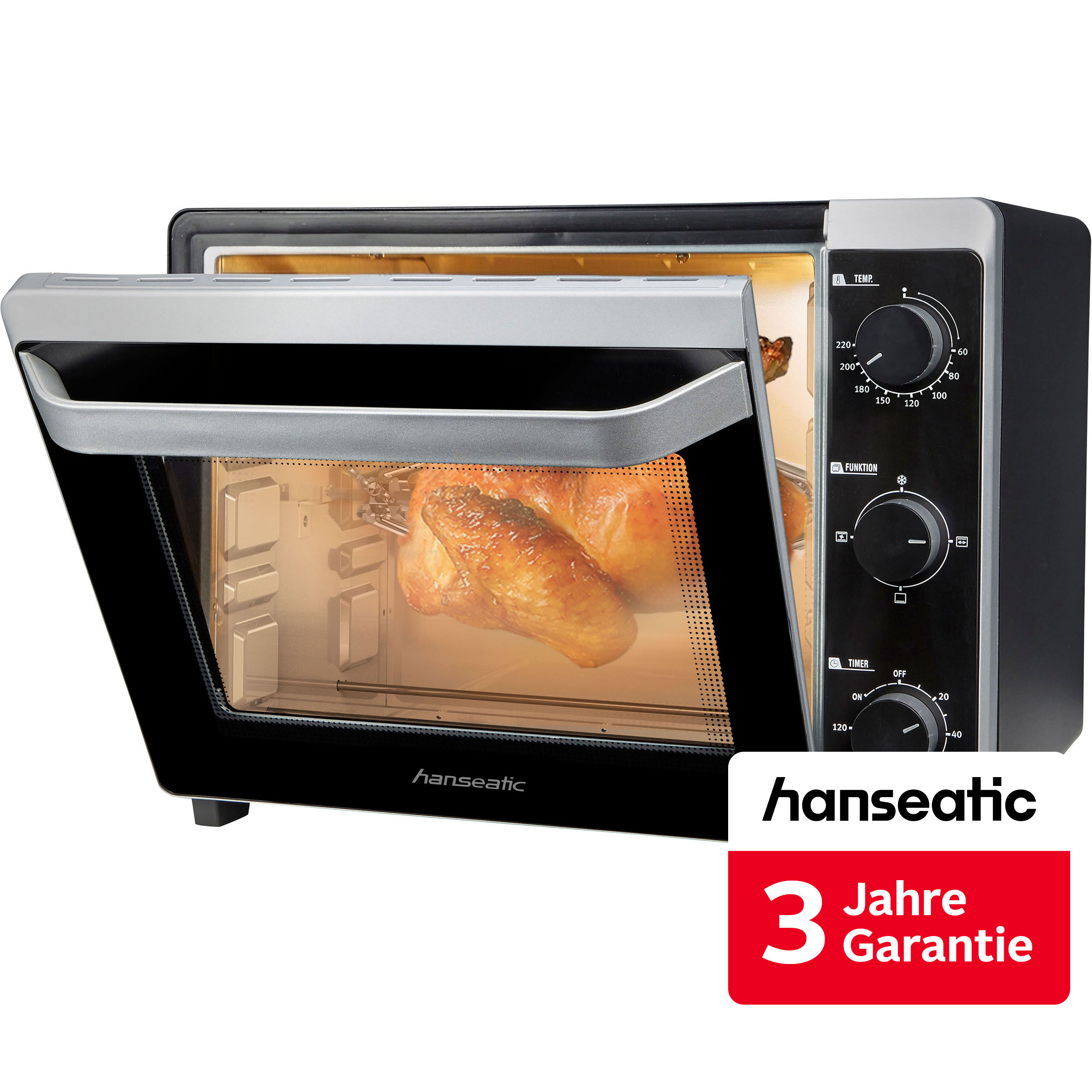 Hanseatic Minibackofen "17194935, 30 L Volumen, 1600 W" inkl. 3 Jahre Herstellergarantie
