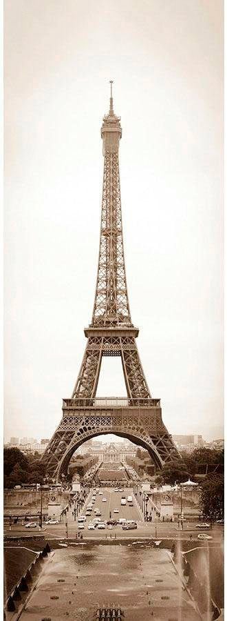 living walls Fototapete "Eiffelturm Paris" glatt Fototapete Eiffelturm Brau günstig online kaufen