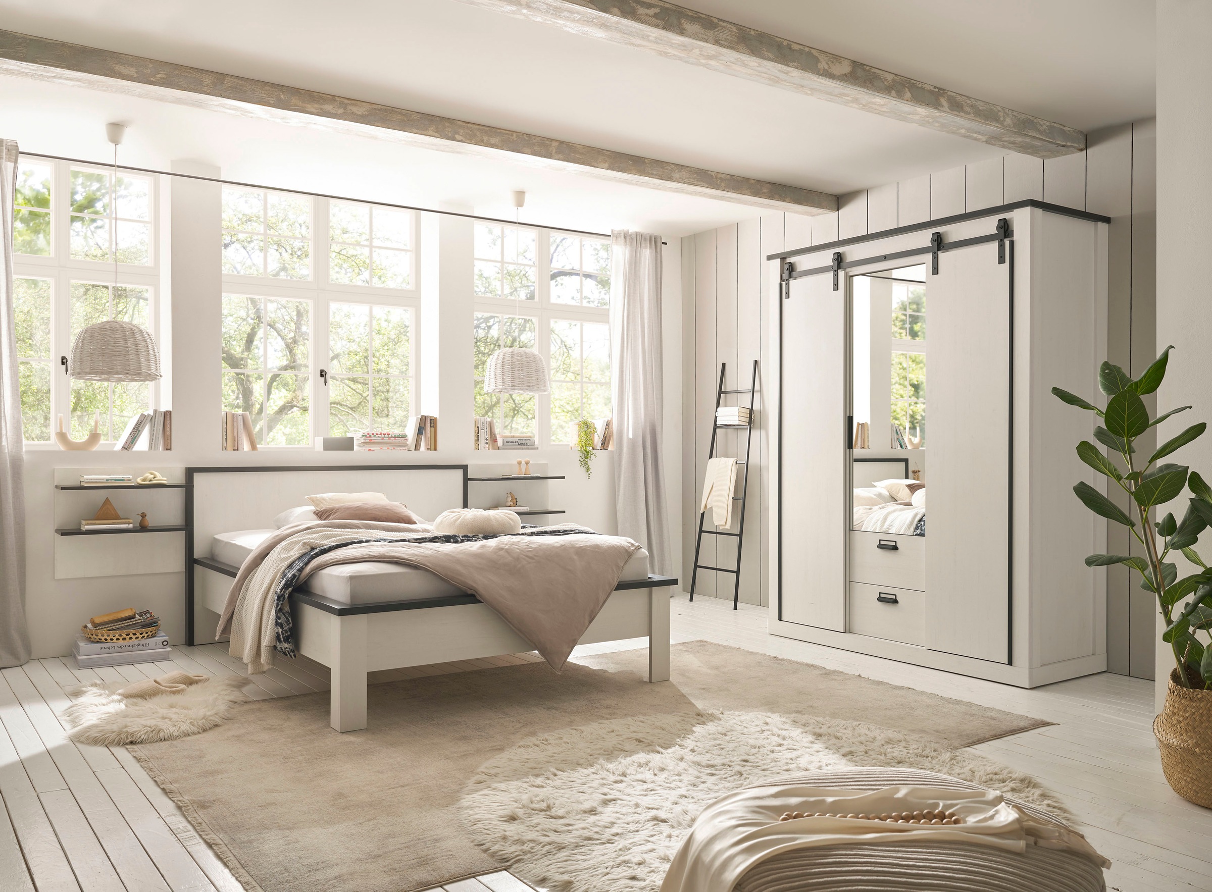 Home affaire Schlafzimmer-Set "SHERWOOD" 4 Stk. tlg. Liegefläche 140x200cm, günstig online kaufen