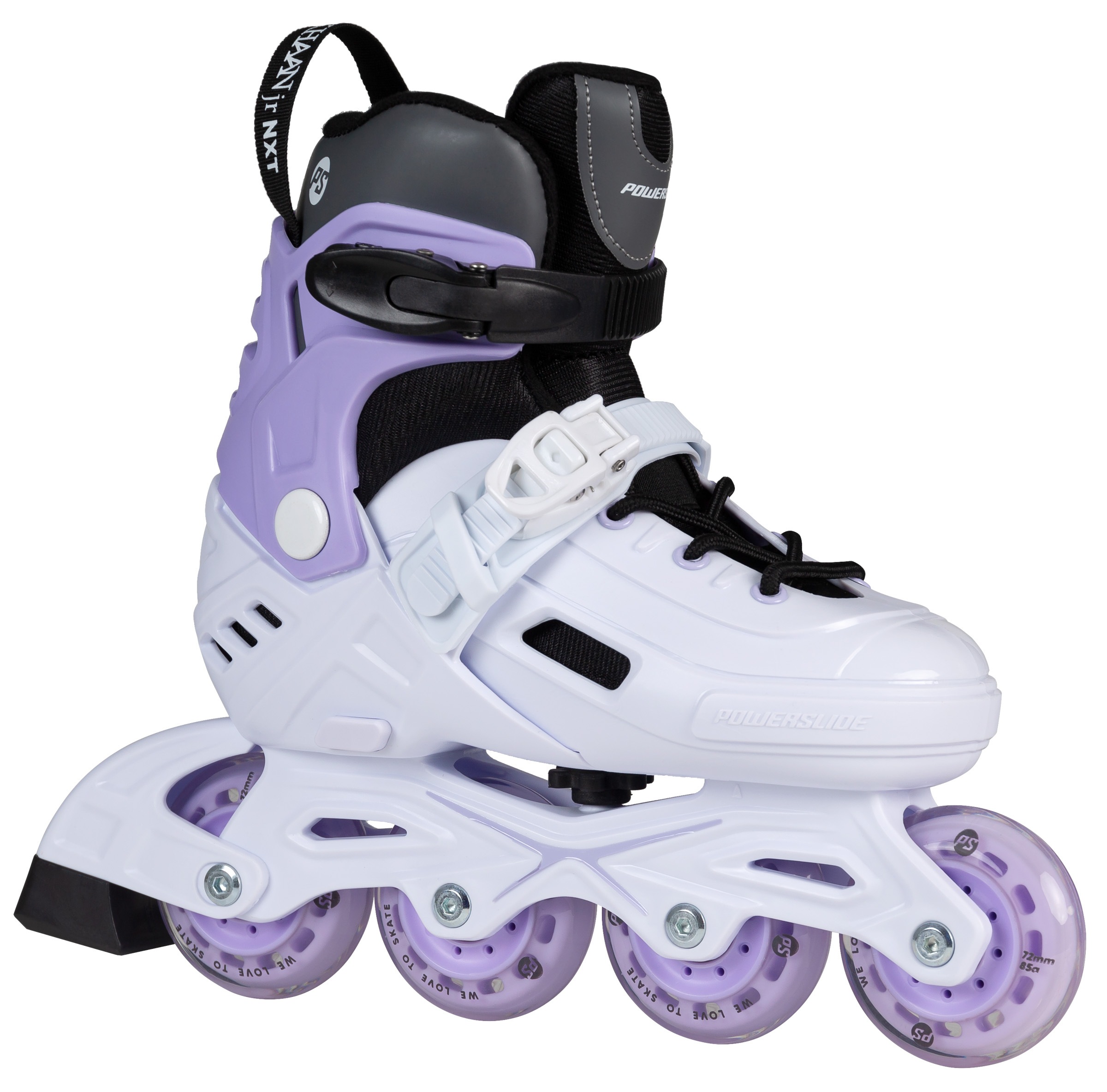 POWERSLIDE Inlineskates "Khaan Junior NXT White adj.", 35/38 (bis 80 kg)flieder, Inlineskates_Rollschuhe