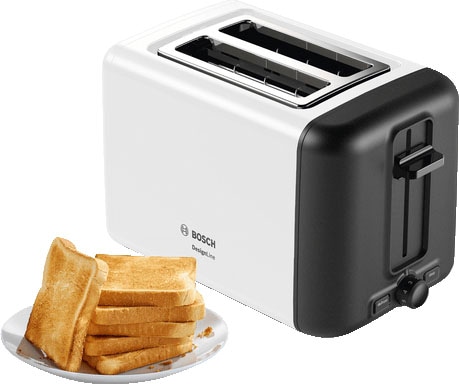 BOSCH Toaster "TAT3P421DE DesignLine", 2 kurze Schlitze, für 2 Scheiben, 970 W