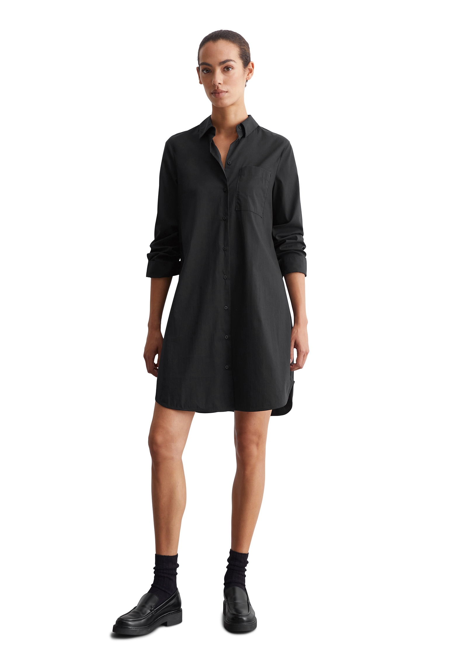 Marc O'Polo Hemdblusenkleid »aus Popeline-Stretch«