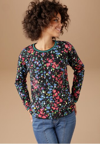 Aniston CASUAL Sweatshirt, kunstvoll mit bunten Blumen bedruckt - NEUE KOLLEKTION kaufen