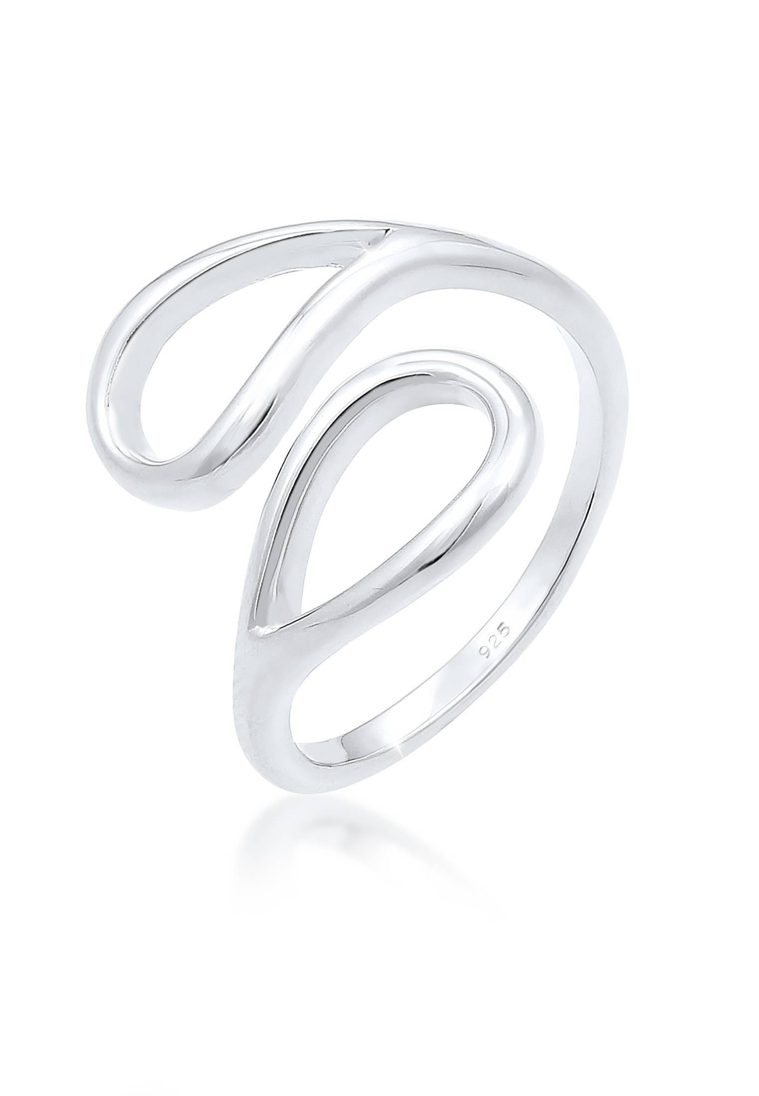 Elli Fingerring »Tropfen Look Offen Verstellbar 925er Silber«