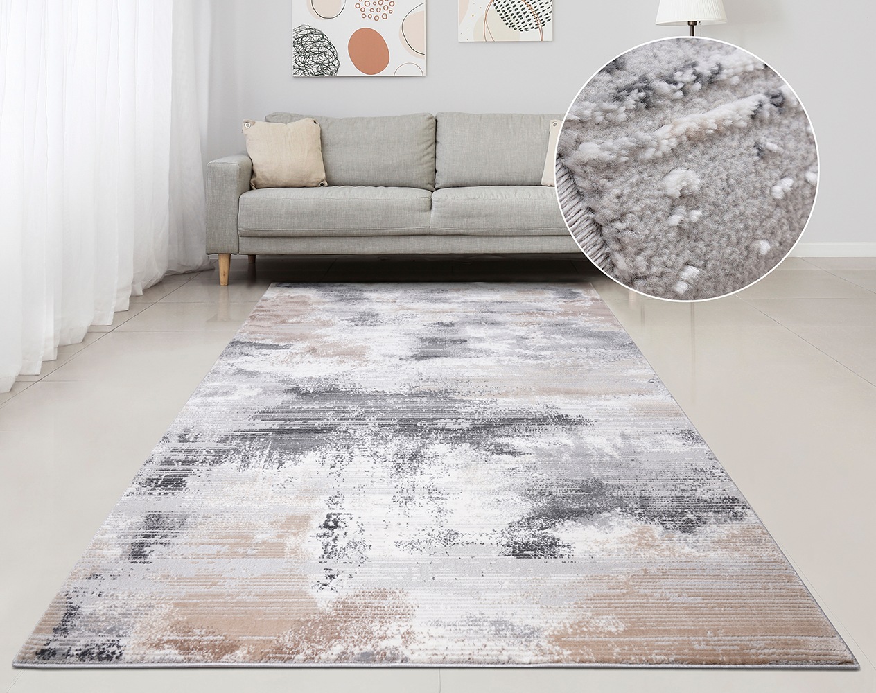 My Home Oleas Rug Gray 140x70cm