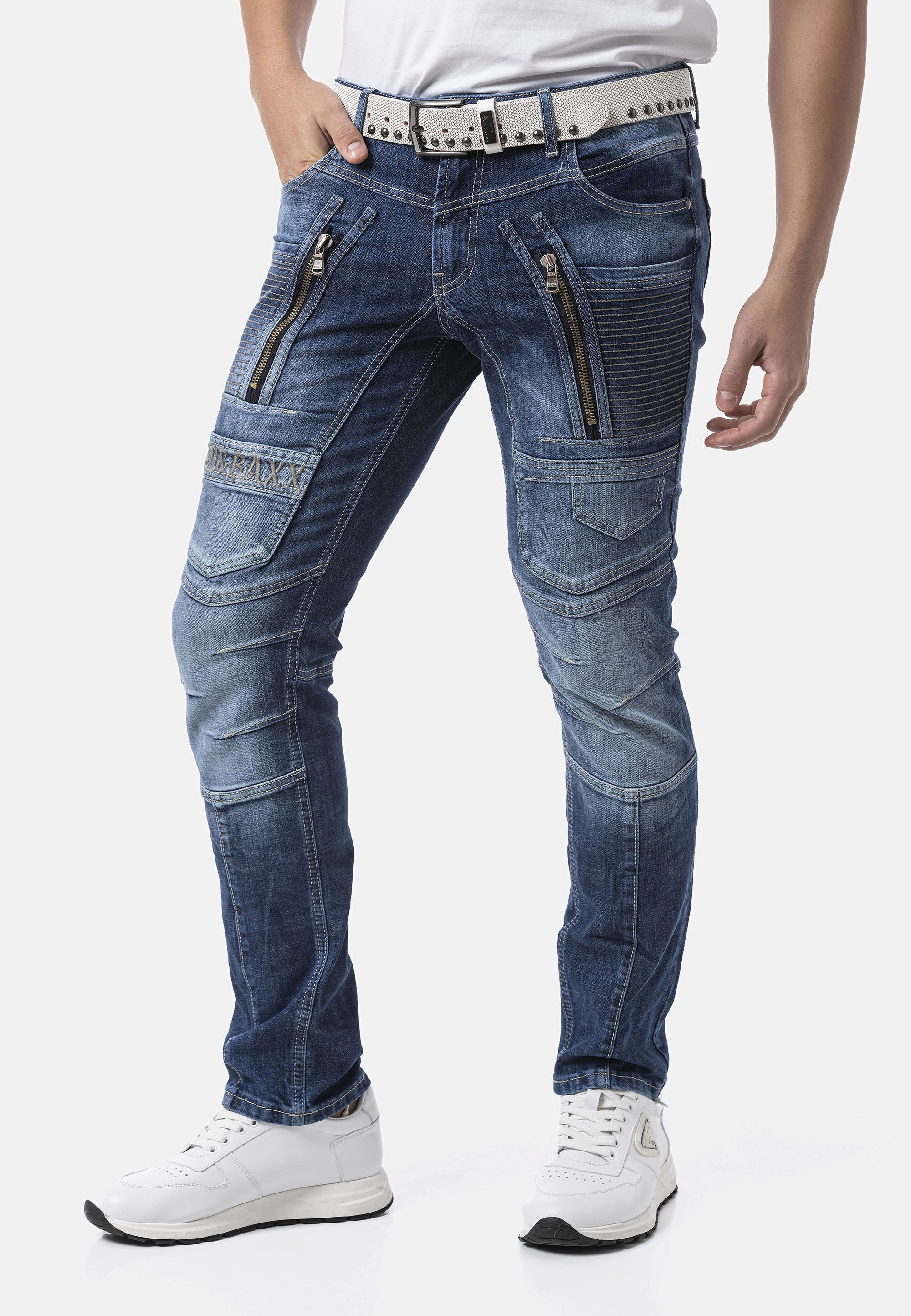 Cipo & Baxx 5-Pocket-Jeans »CD844« Jeans im Used-Look