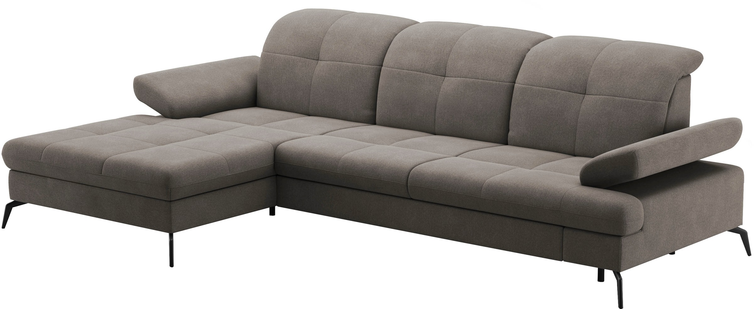 sit&more Ecksofa »Amica, L-Form, inkl. Sitztiefenverstellung & Armteilverstellung«, wahlweise mit Bettfunktion, Bettkasten und Kopfteilverstellung