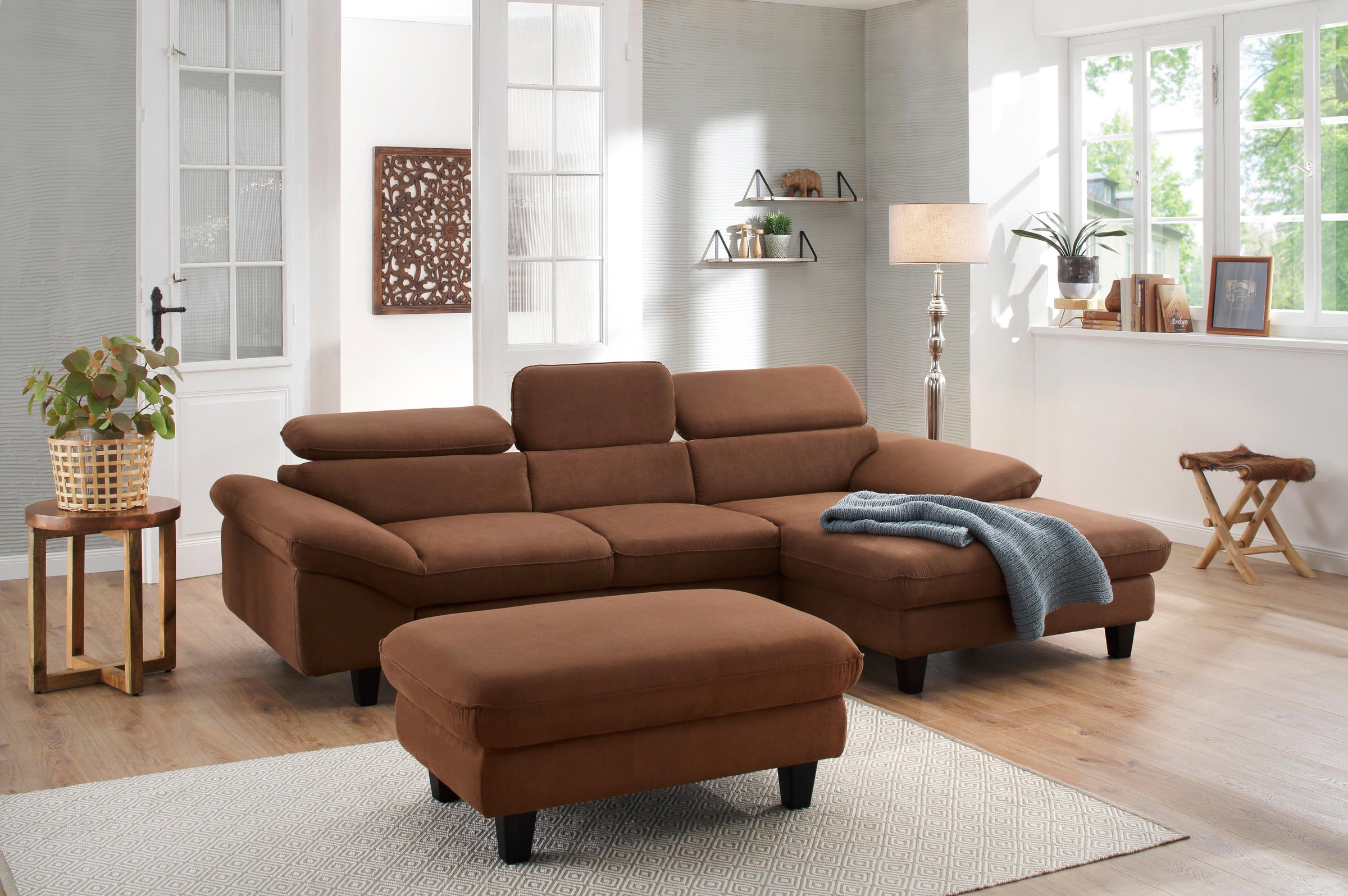 Home affaire Ecksofa »Pilot L-Form«, mit Kopfteilverstellung, wahlweise mit Bettfunktion & Bettkasten