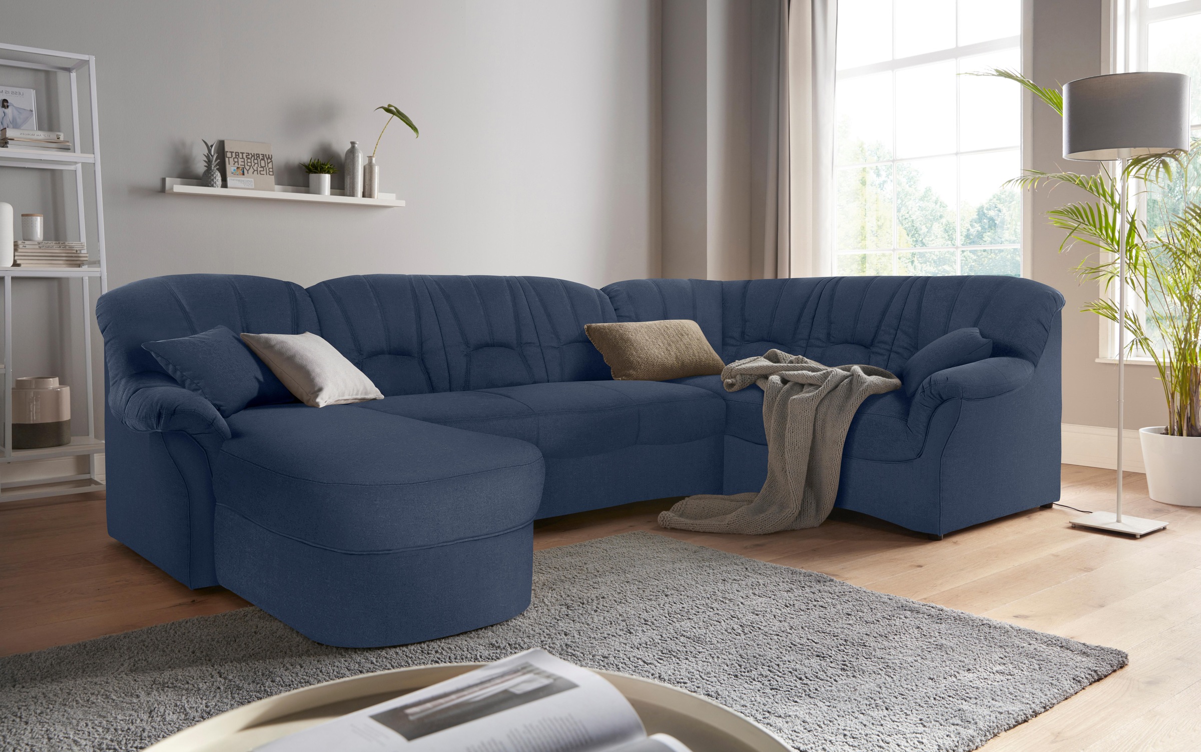 DOMO collection Wohnlandschaft »Bahia Sitzbelastung 140 kg, U-Form«, wahlweise mit Bettfunktion