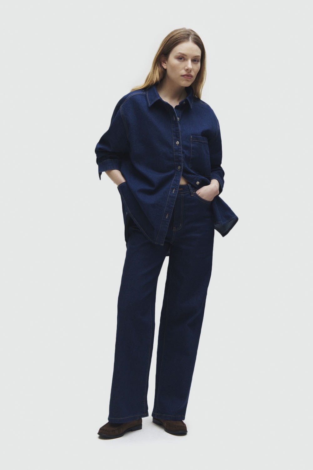 SENSES.THE LABEL Jeansbluse, mit Brusttasche