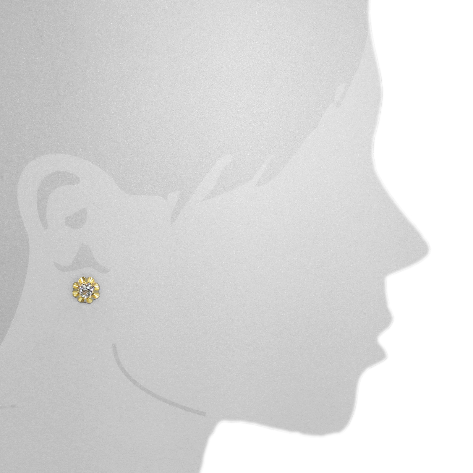 OSTSEE-SCHMUCK Paar Ohrstecker »- Pia 6 mm - Gold 333/000 - sy. Aquamarin«