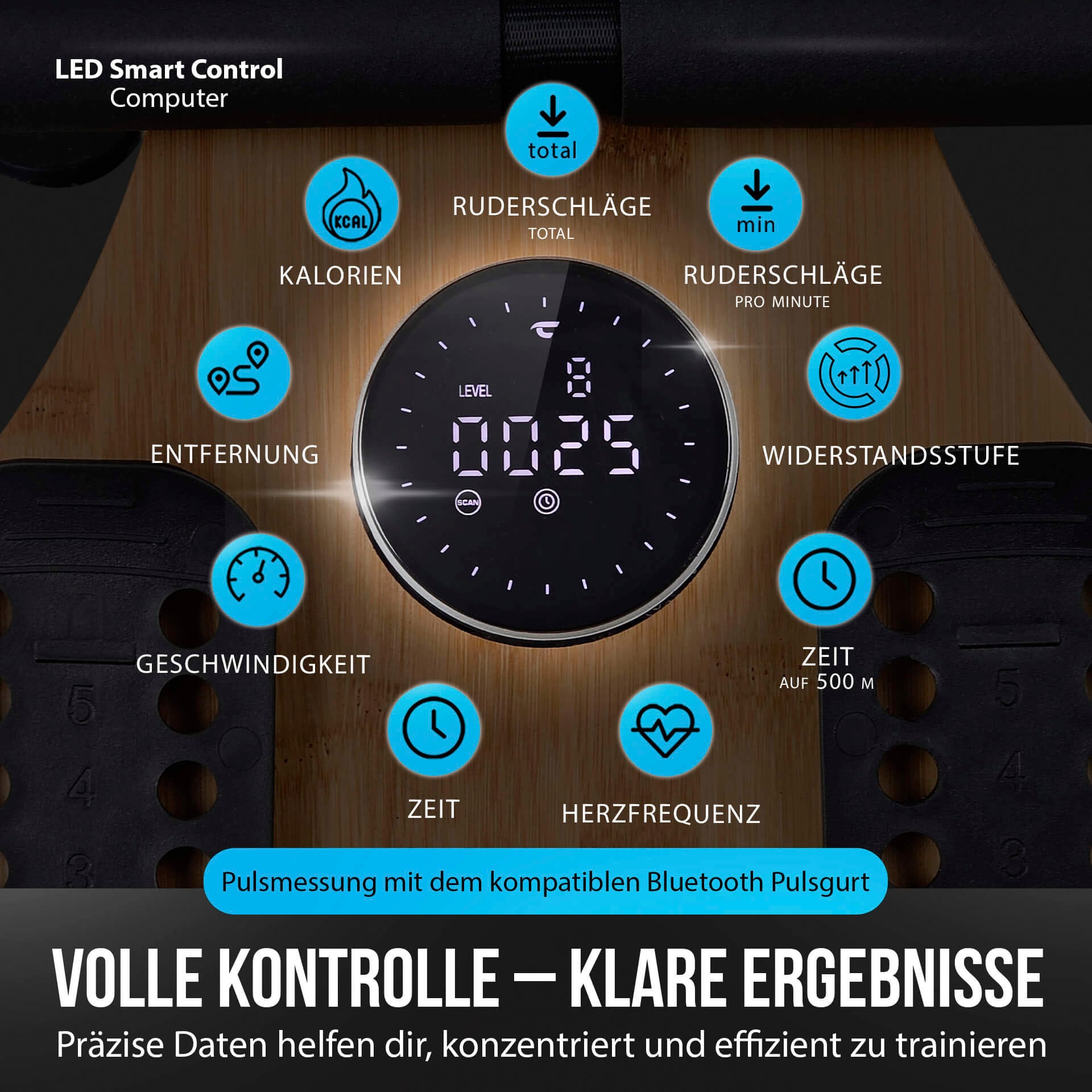 Christopeit Sport® Rudergerät »Wasserrudergerät Colorado« Rudermaschine, klappbar