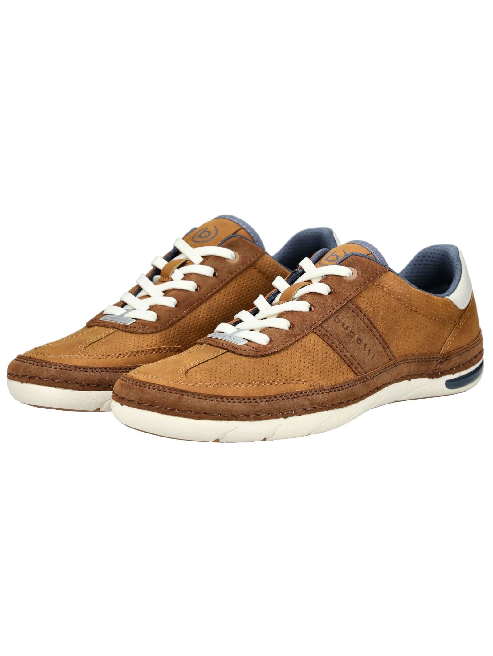 Sneaker BUGATTI "bugatti Sneaker Lederimitat", Herren, Gr. 43, braun (cognac), Lederimitat, Schuhe Sneaker 3