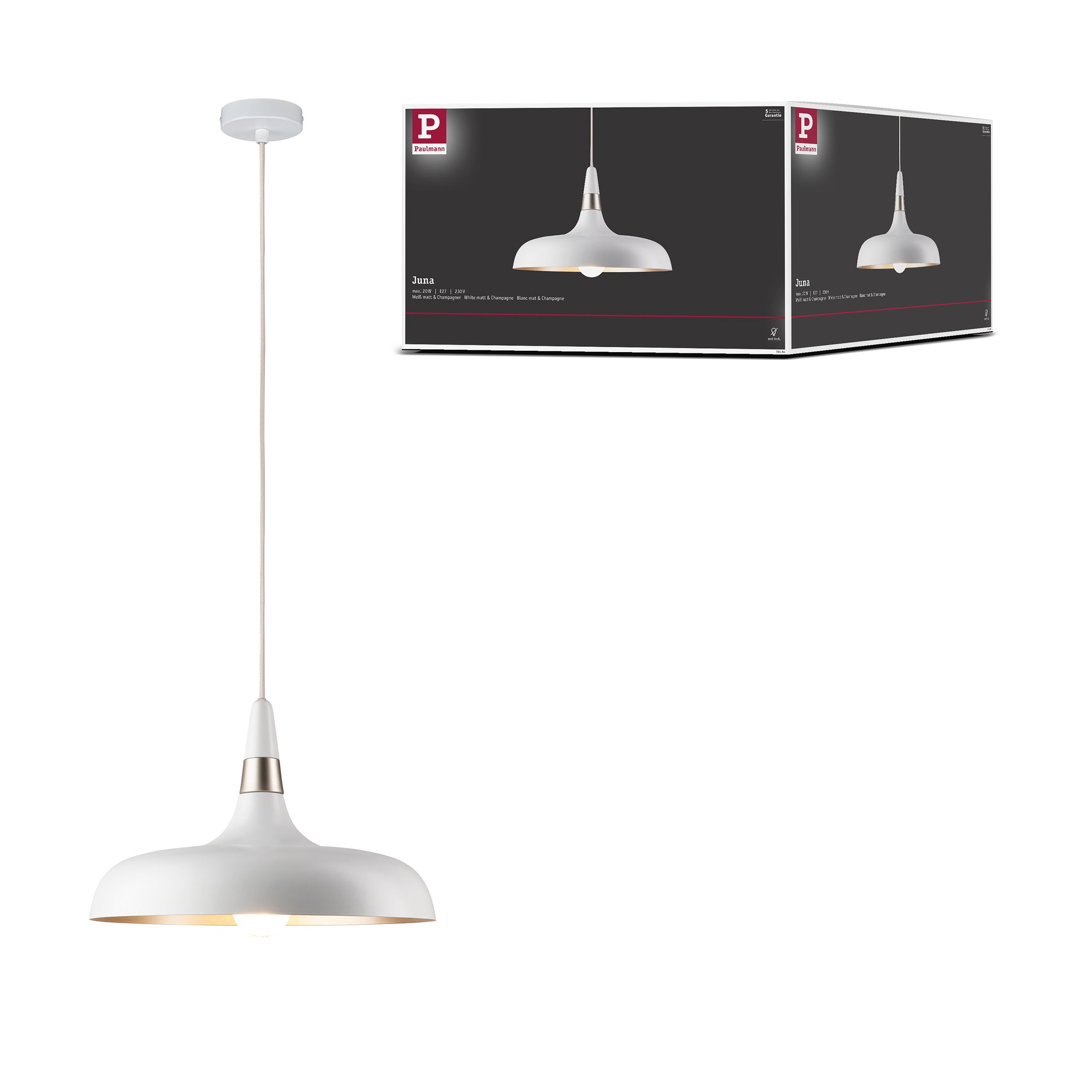 Paulmann Pendelleuchte »Juna« E27 1 Stk. E27, dimmbar