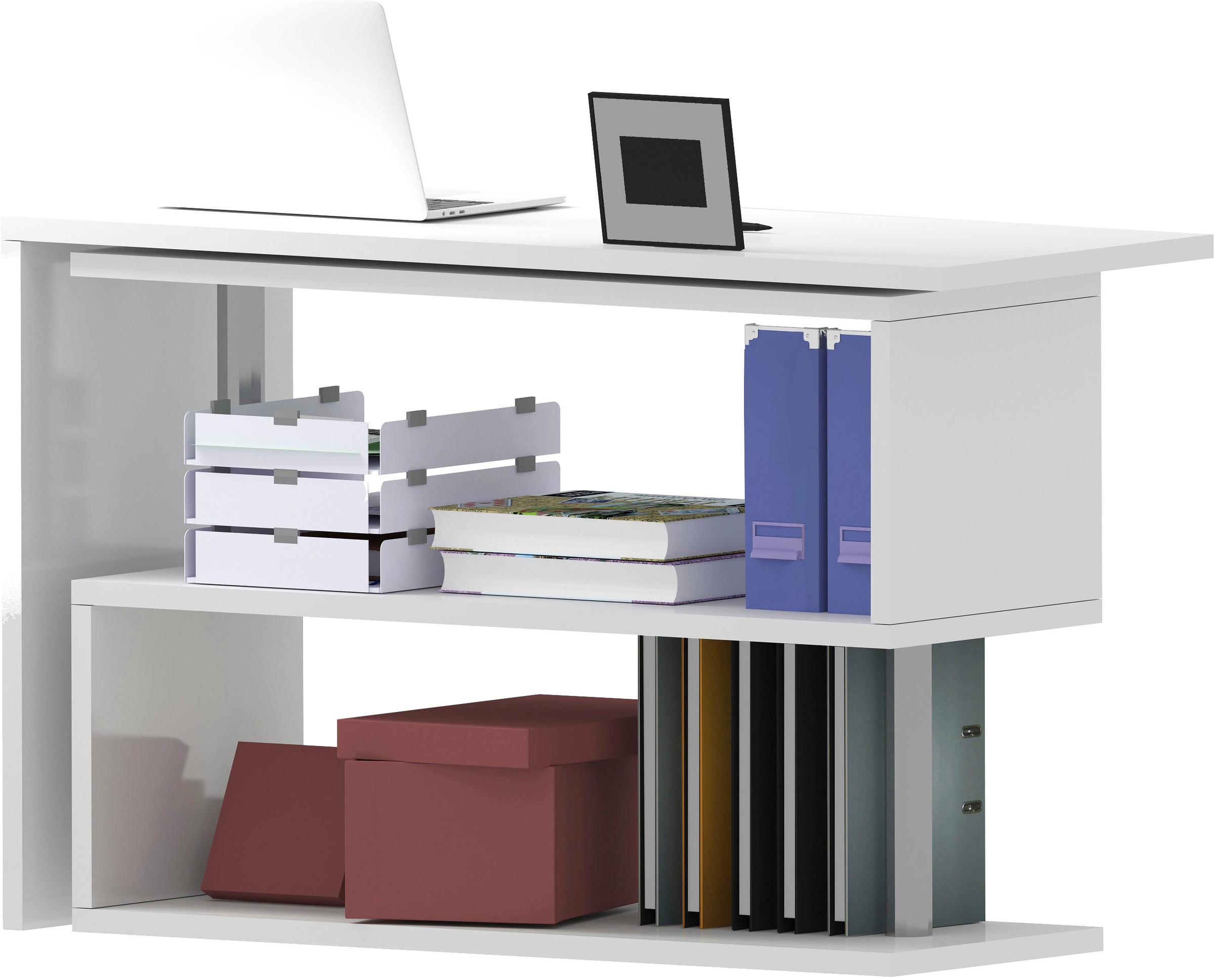 INOSIGN Schreibtisch »Volta, Made in Italy«, multifunktional - als Computertisch, Eckschreibtisch oder Sideboard