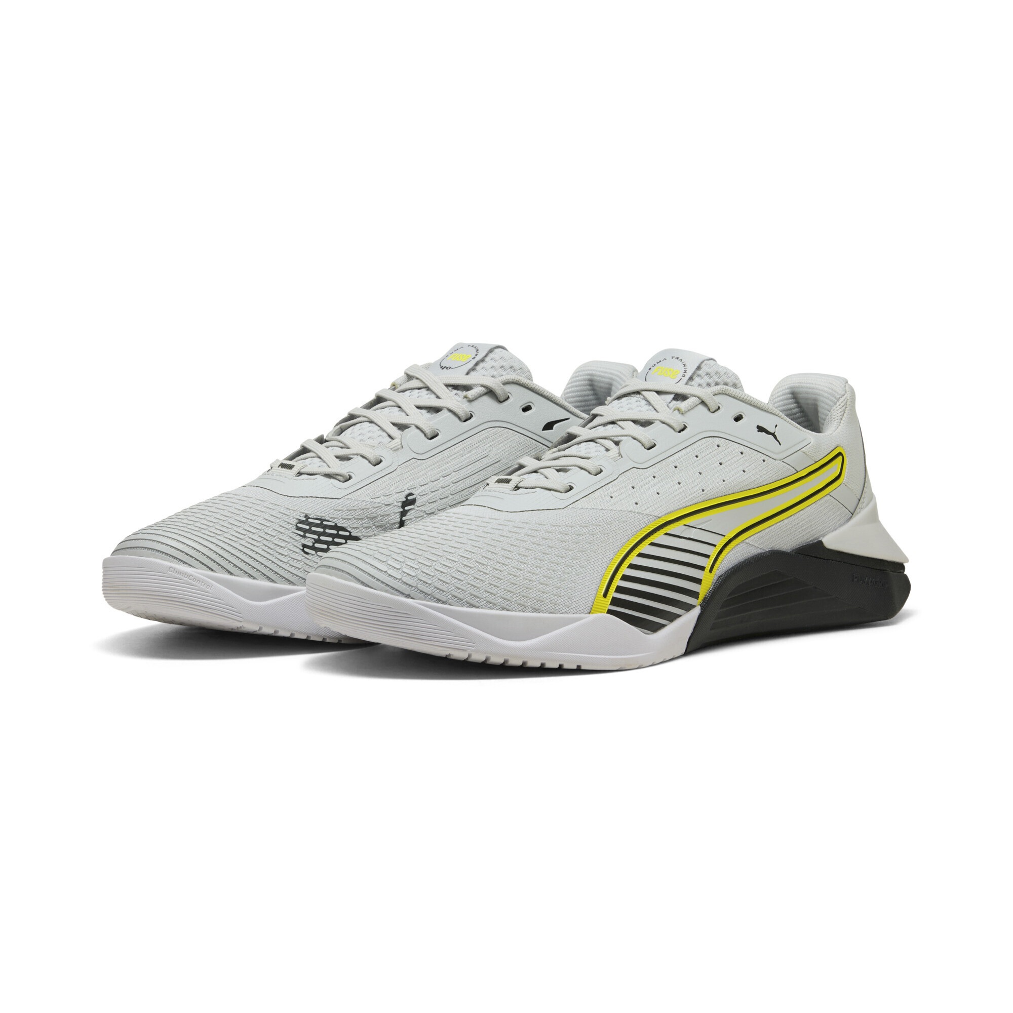 PUMA Damen Trainingsschuh "Fuse 4.0 Sneakers Erwachsene", Gr. 39cool light gray schwarz lux lime grün, Obermaterial: Textil, Synthetik; Futter: