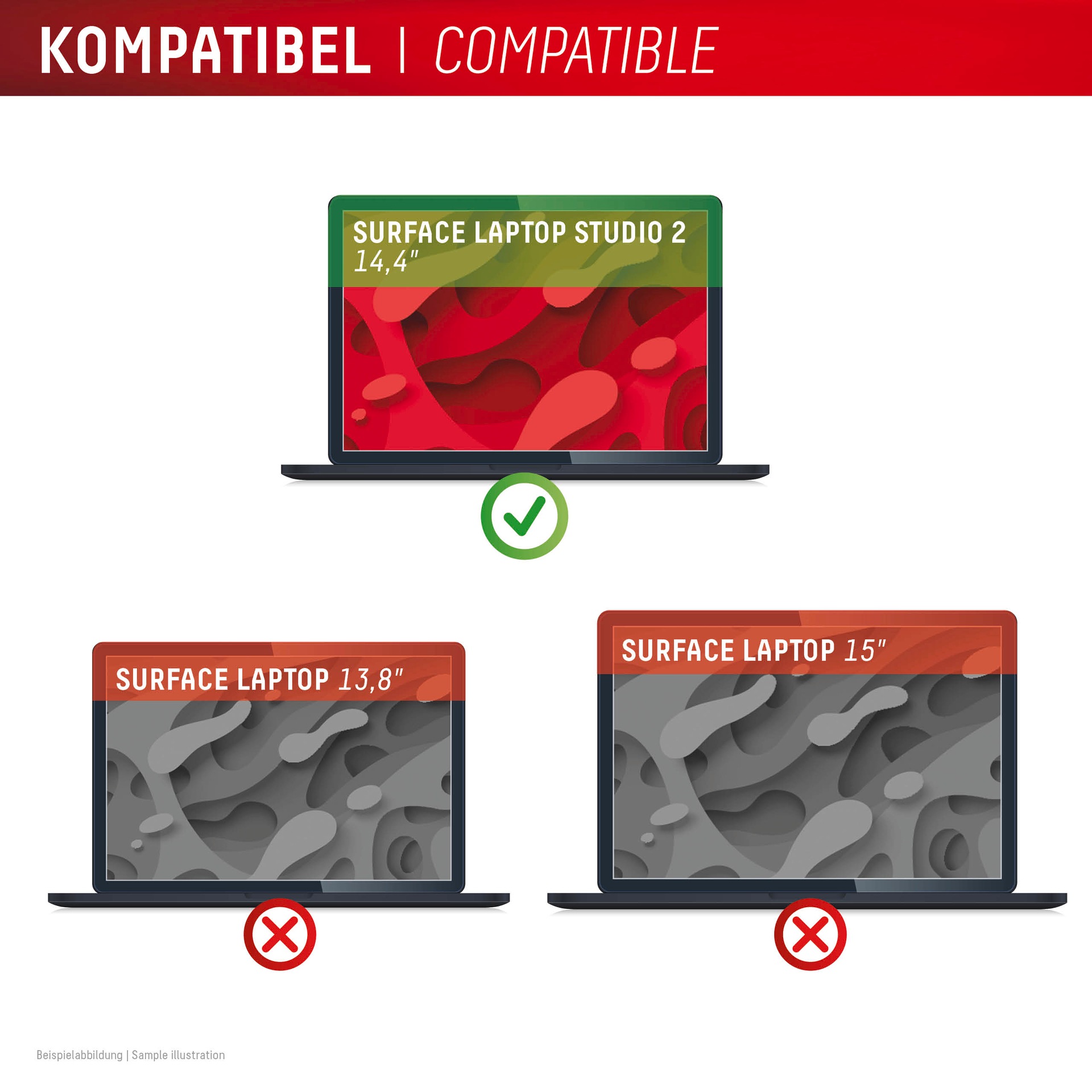 Displex Displayschutzfolie »Privacy Safe 2-Wege Blickschutzfilter«, für Microsoft Surface Laptop Studio 2 14,4, Blickschutzfolie, Schutzfolie, Bildschirmschutz, kratz- & stoßfest