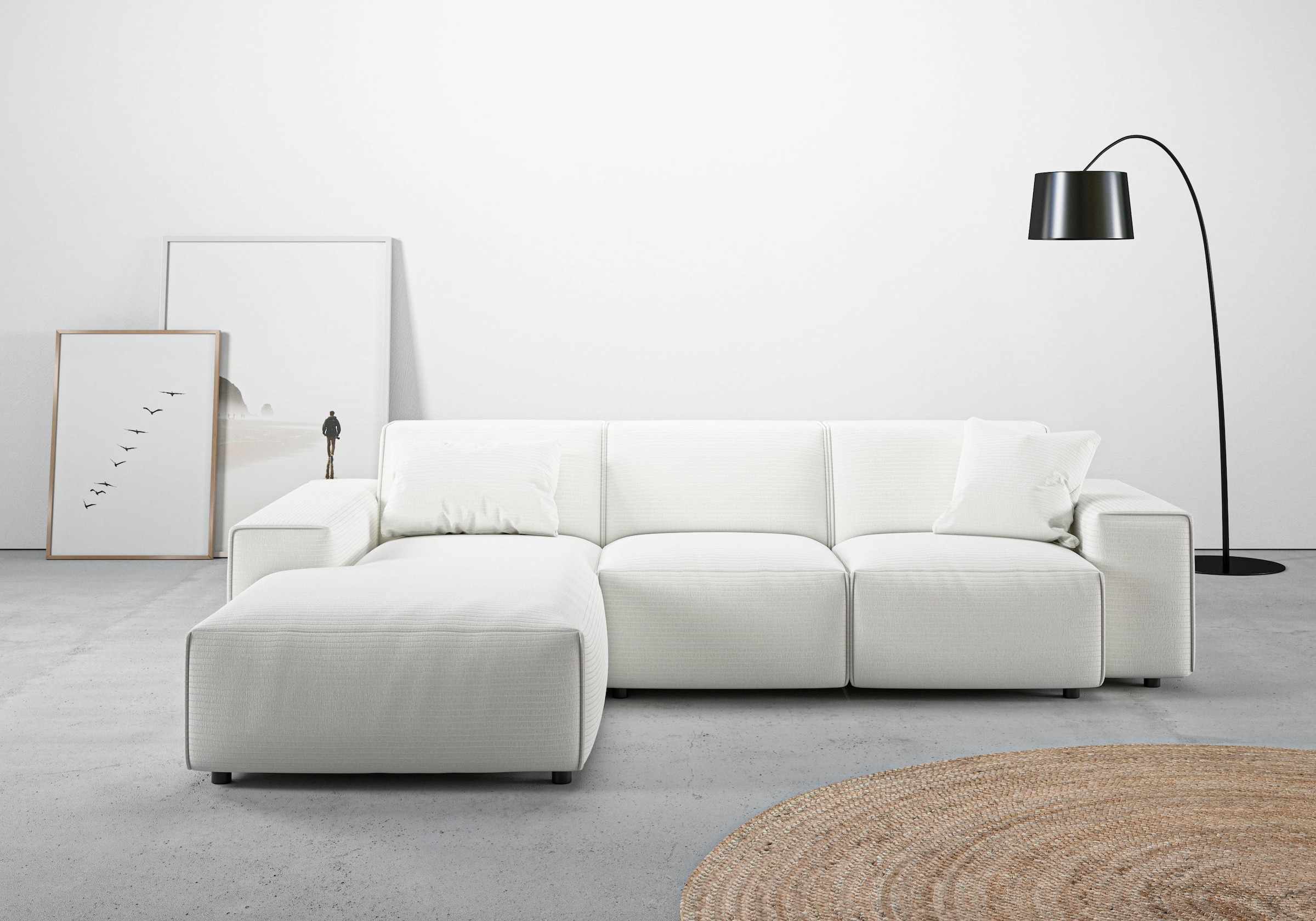 Home affaire Ecksofa "Glimminge L-Form auch in Breitcord, Feincord + Easy c günstig online kaufen