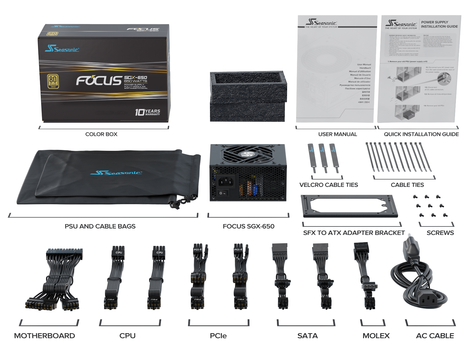 Seasonic Netzteil »FOCUS SGX-650«, 80 PLUS Gold-Zertifizierung